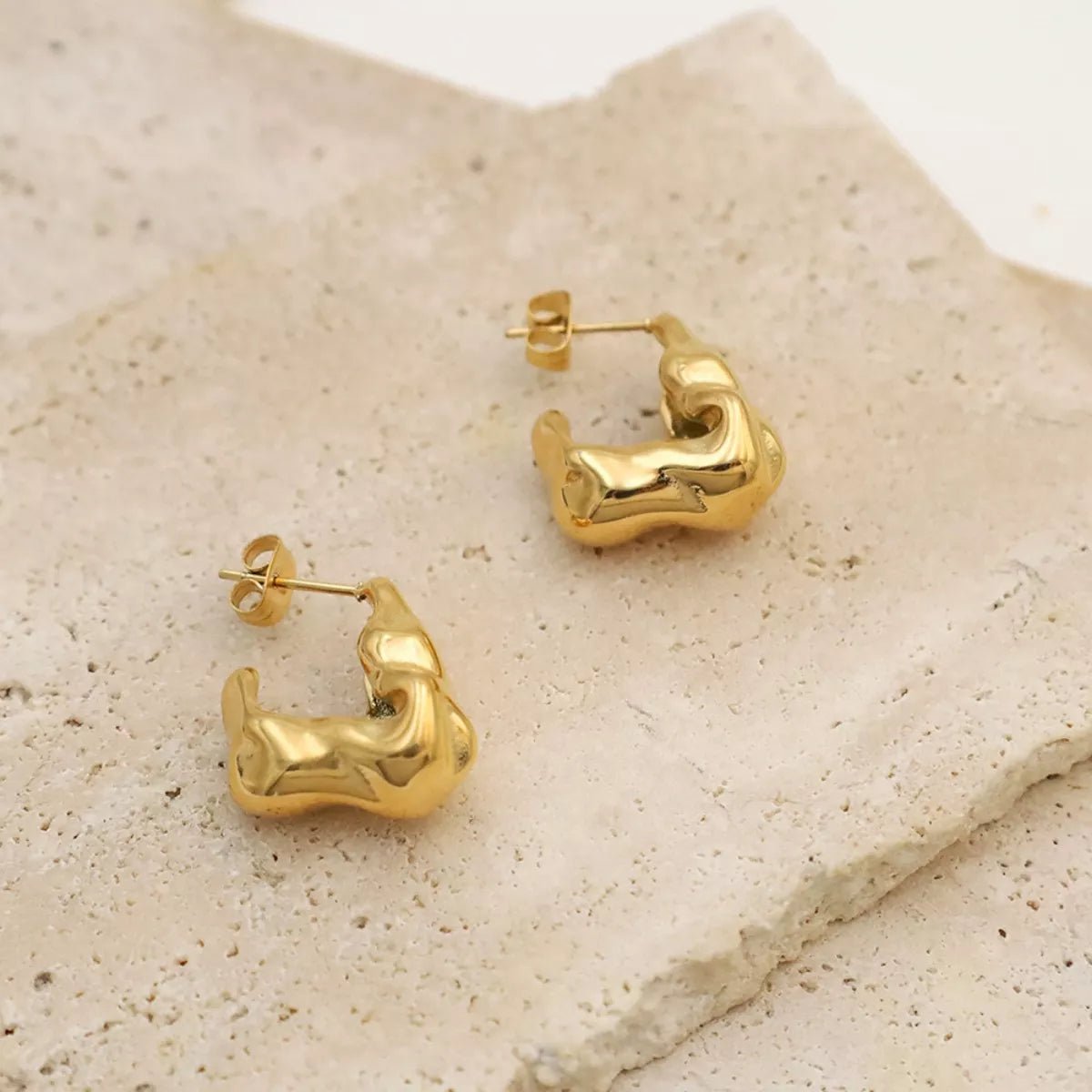 18K Gold - Plated Stud Earrings - PBNJ FASHIONS