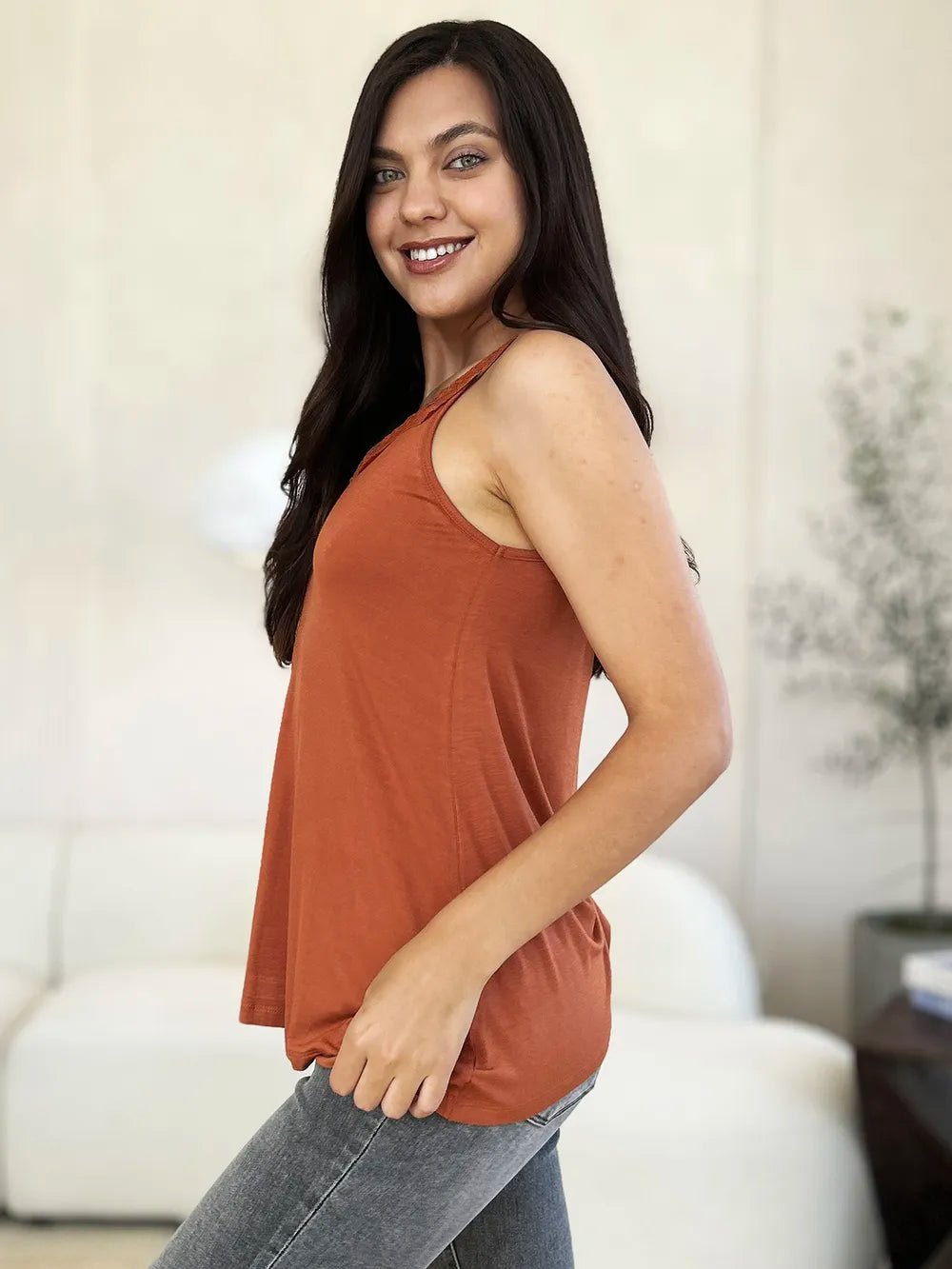 Basic Bae Full Size Lace Detail V - Neck Cutout Cami - PBNJ FASHIONS