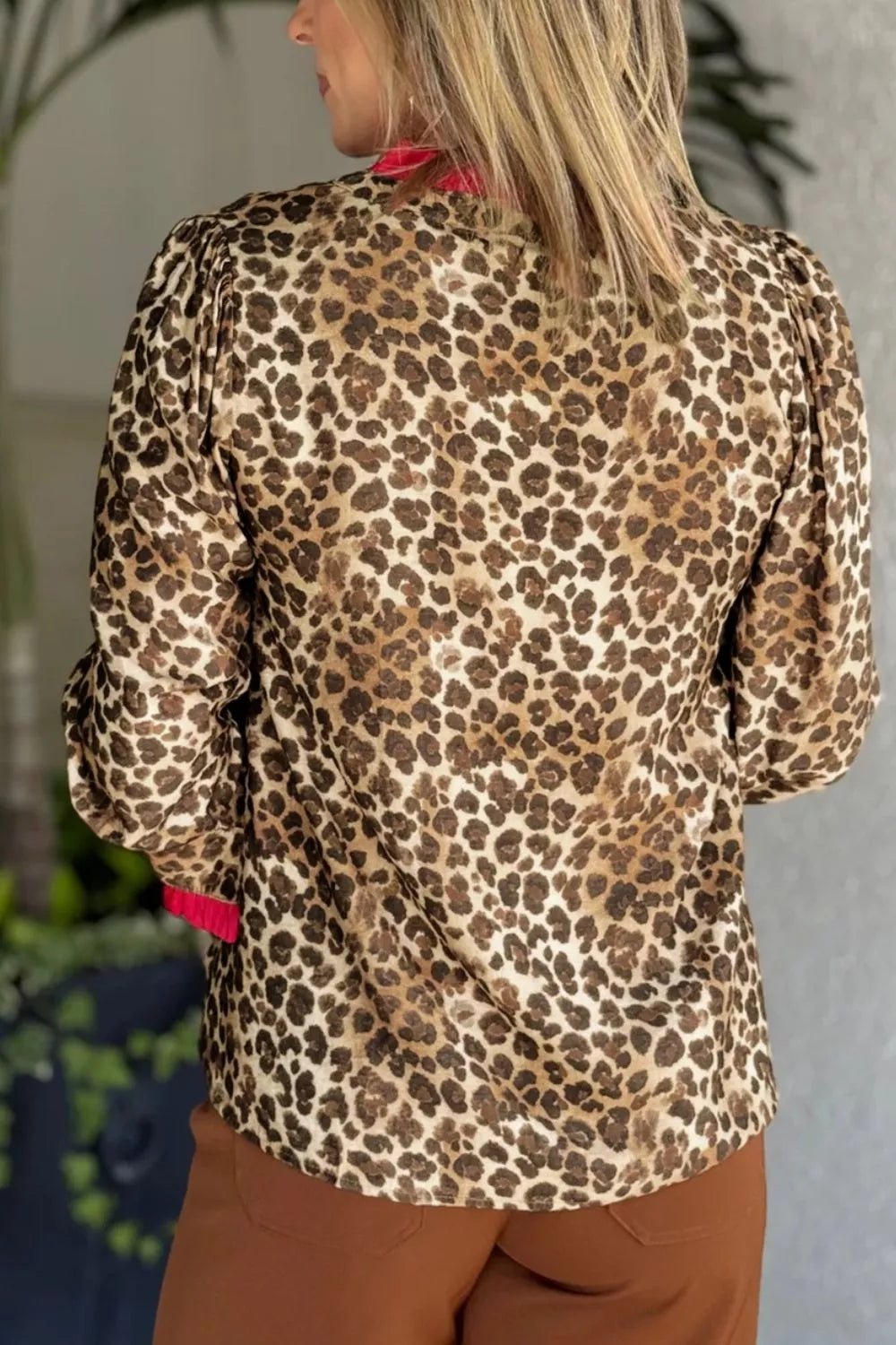 Leopard Button Up Long Sleeve Shirt - PBNJ FASHIONS