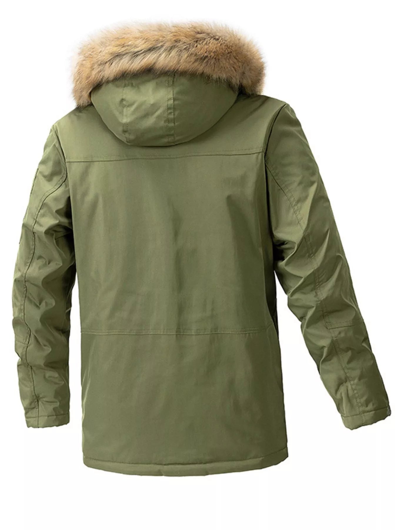 Men's Plus Size Fur Hooded Winter Parka Coat - PBNJ FASHIONS