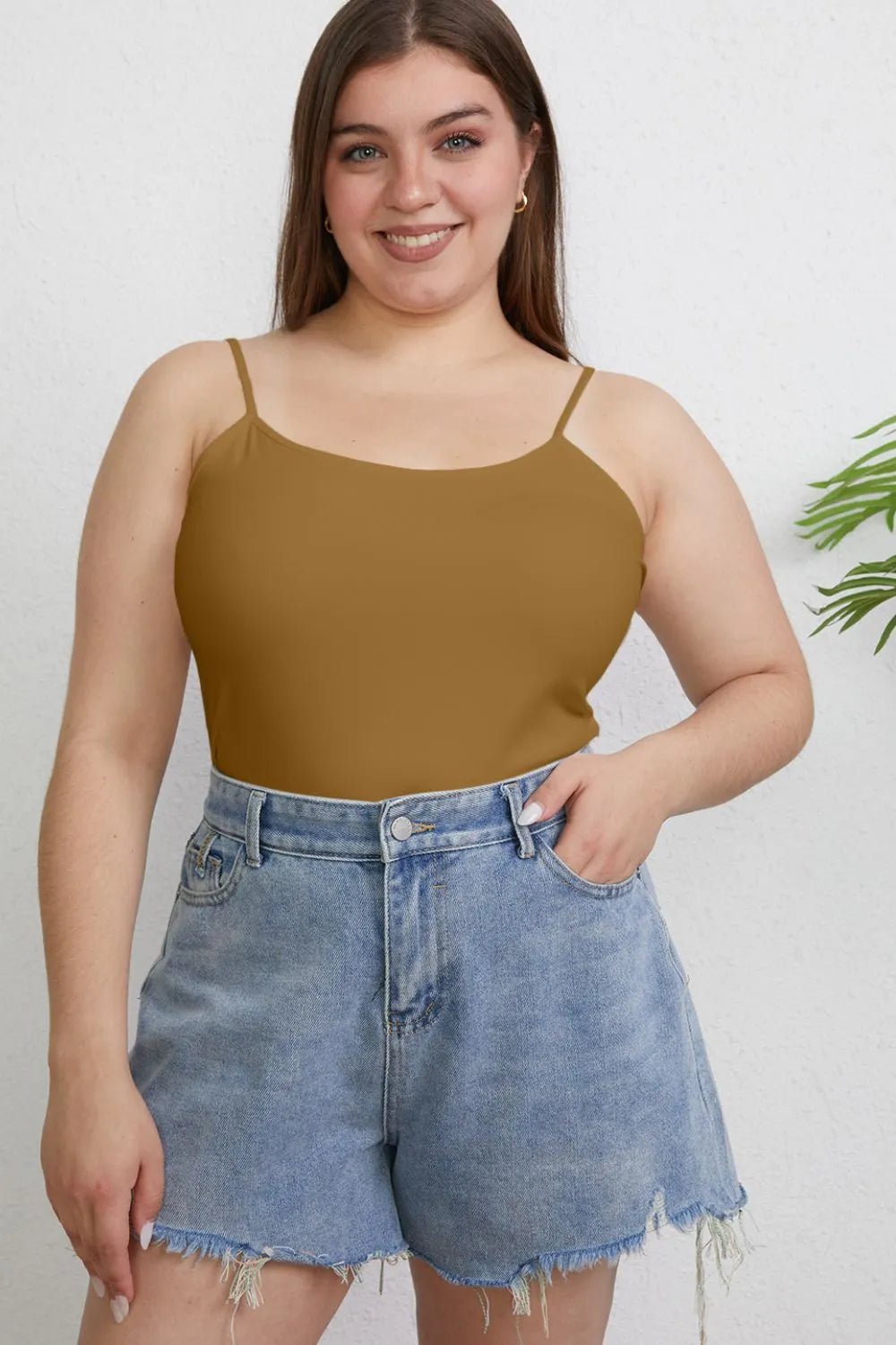 Basic Bae Full Size Round Neck Slim Cami Plus Size - PBNJ FASHIONS