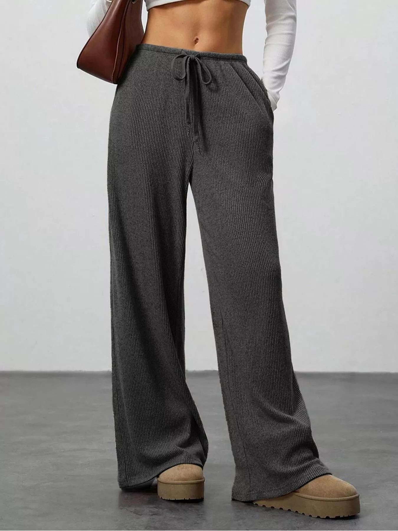 Relaxed Fit Drawstring Pants - PBNJ FASHIONS