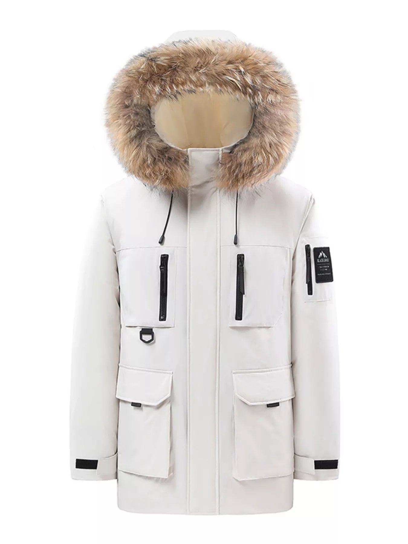 Men's Full Size Fur Hooded Winter Parka Coat Plus Size - PBNJ FASHIONS