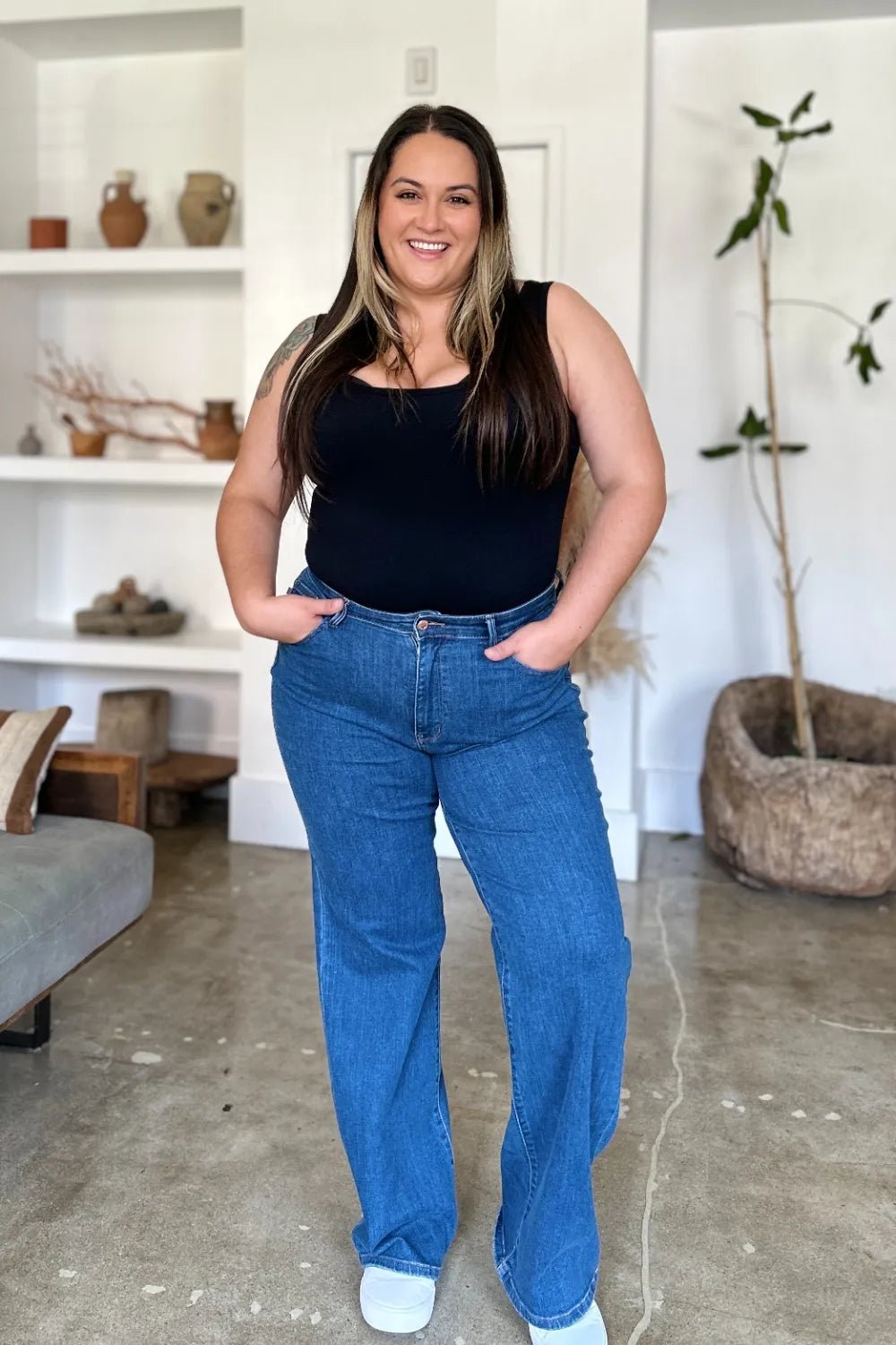 Judy Blue Full Size High Rise Straight Jeans - PBNJ FASHIONS