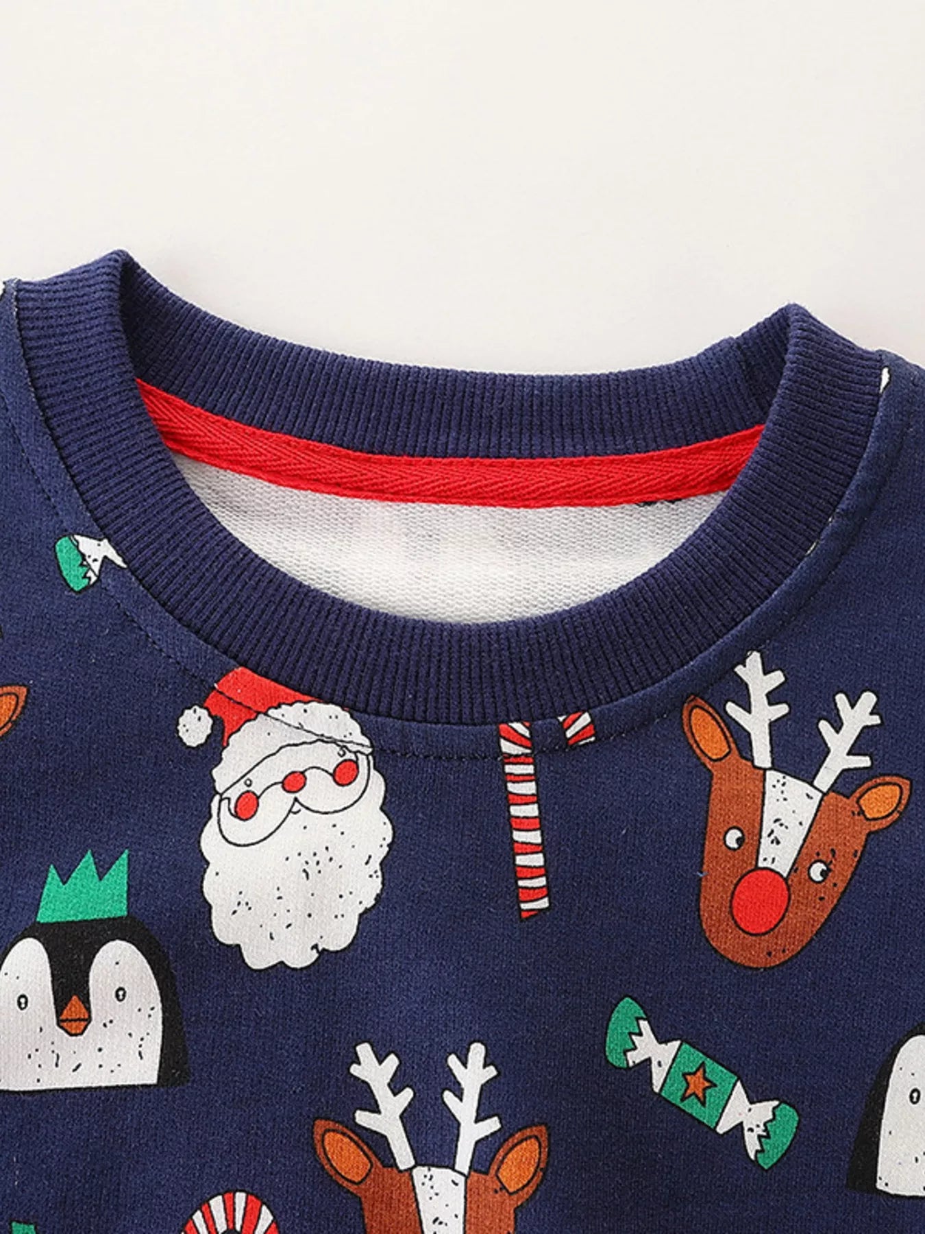 Children's Christmas Print Crew Neck Sweatshirt - PBNJ FASHIONS