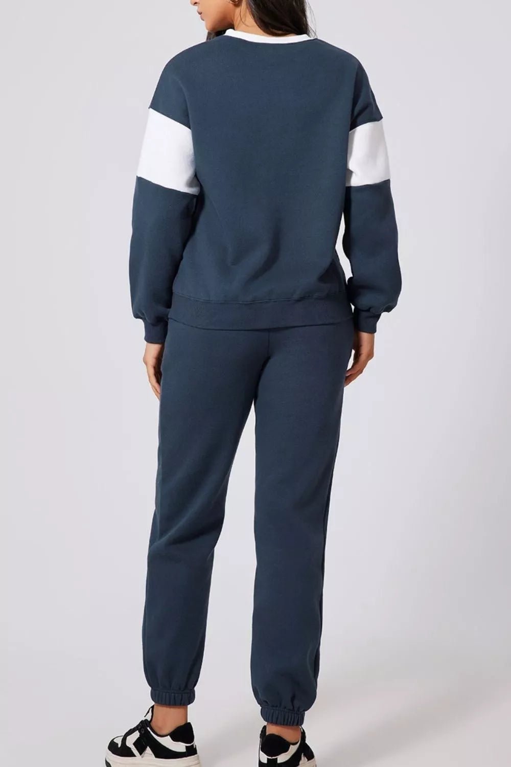 Drop Shoulder Loose Sweatshirt and Joggers Active Set - PBNJ FASHIONS