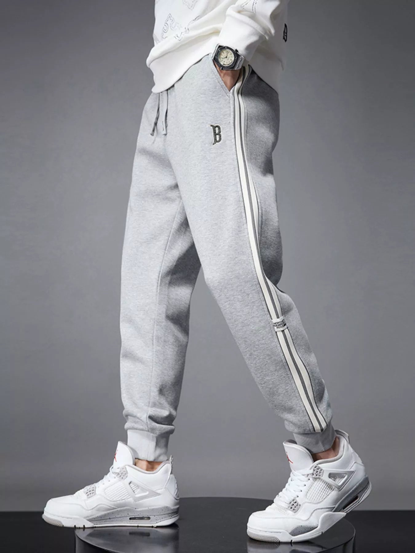 Men's Casual Striped Joggers - PBNJ FASHIONS