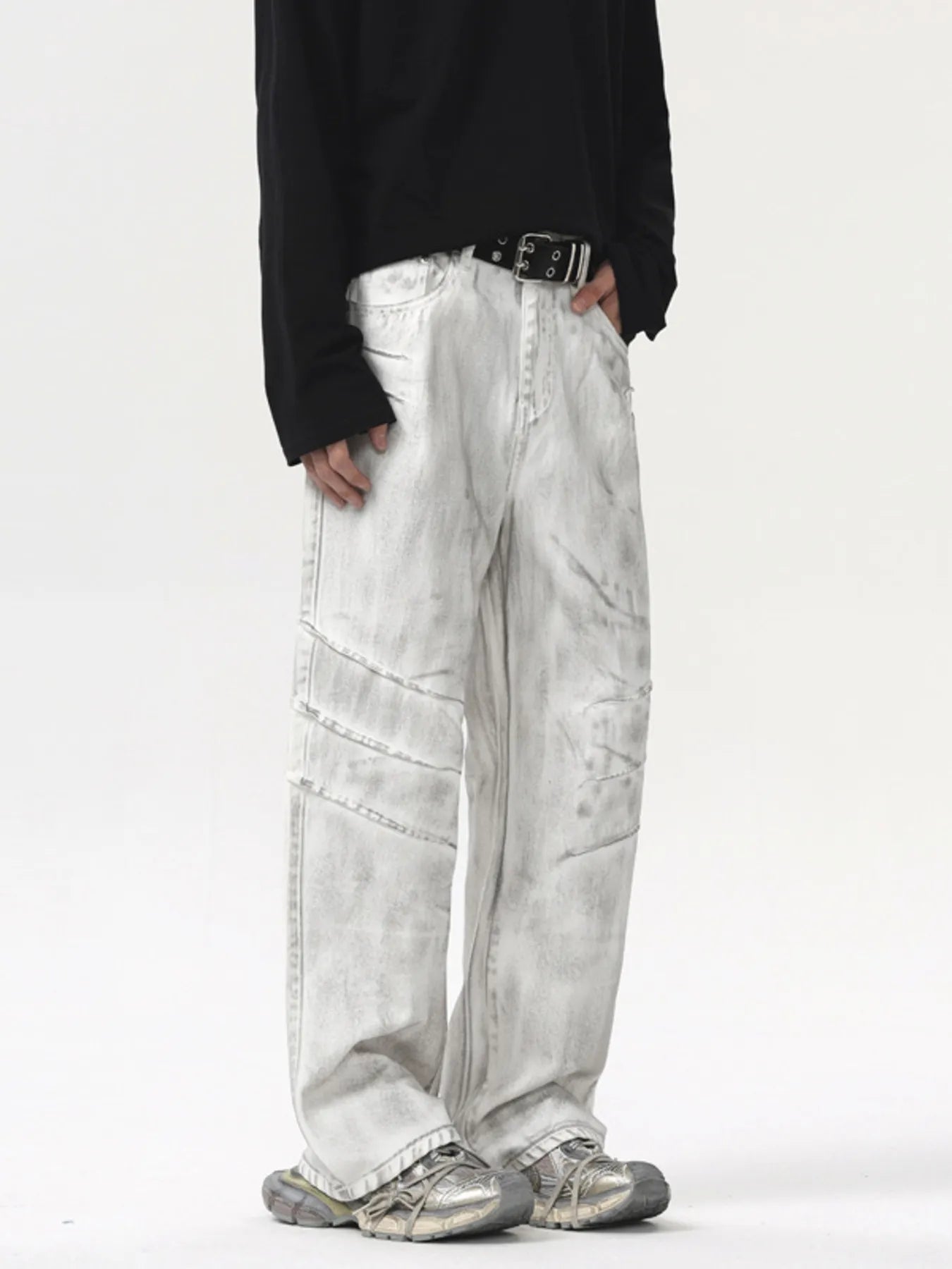 Men's Wash Wide Leg Jeans | Oversized | 100% Cotton | Machine Wash - PBNJ FASHIONS