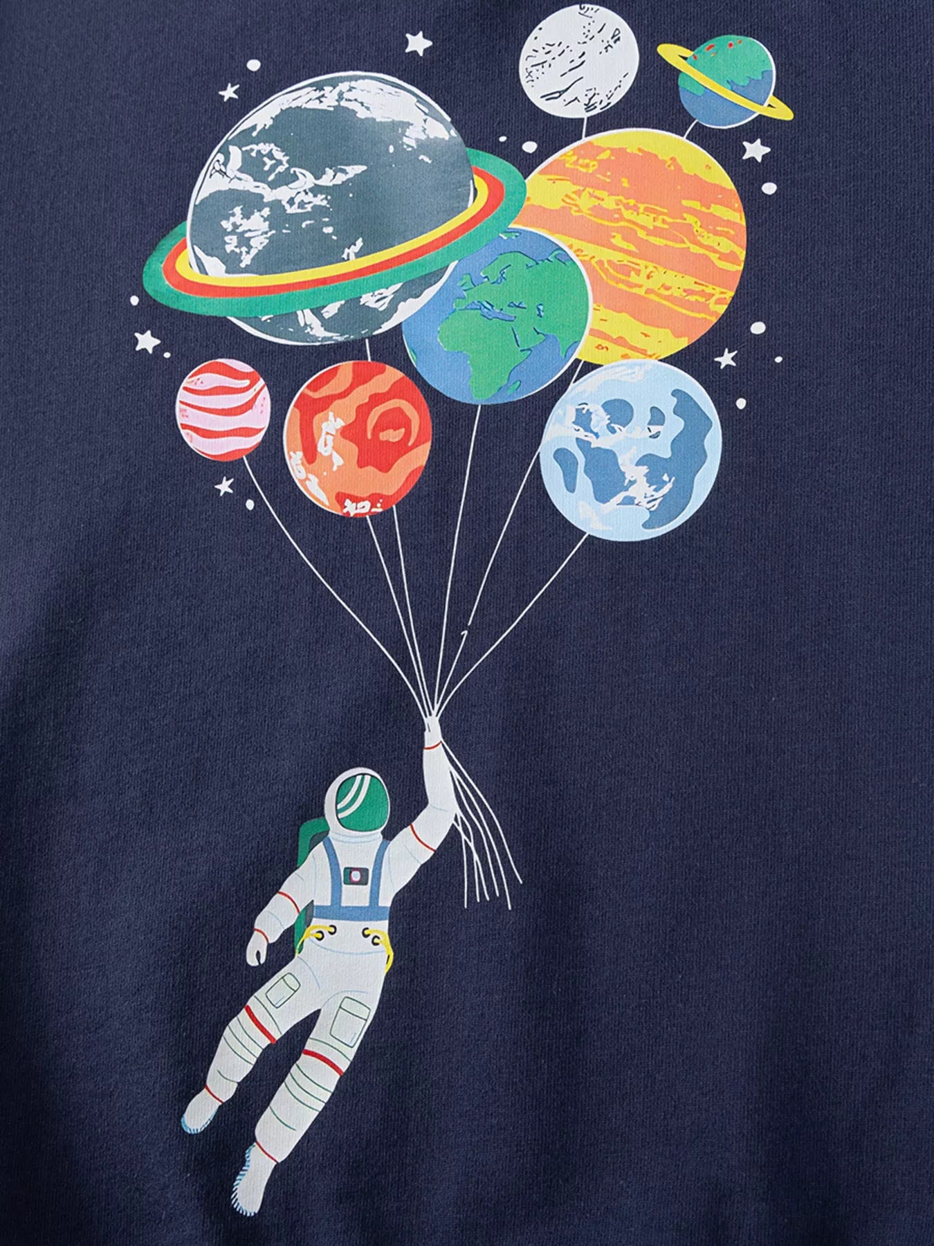 Children's Astronaut Planet Graphic Crew Neck Sweatshirt - PBNJ FASHIONS