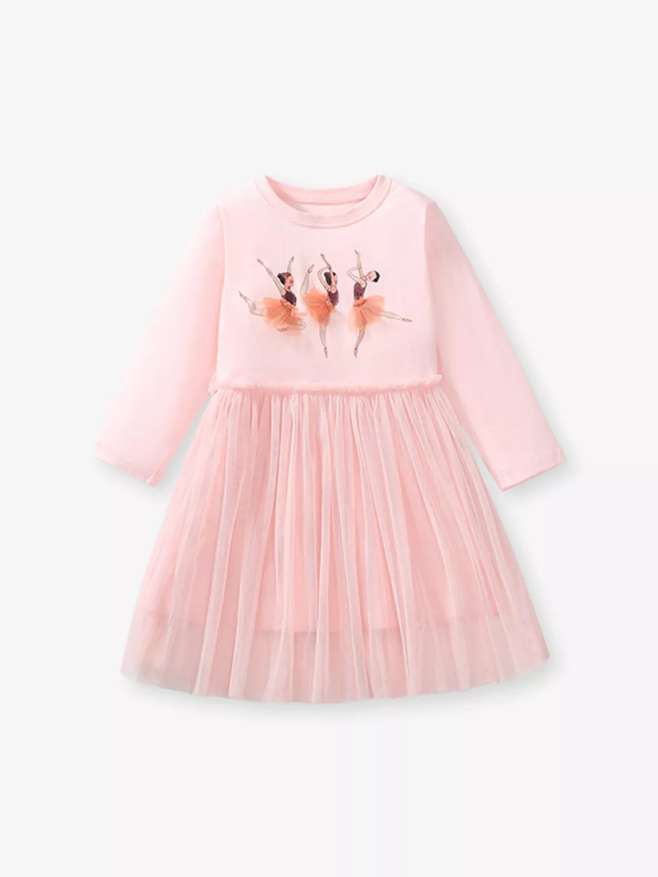 Children's Ballerina Long Sleeve Tulle Dress - PBNJ FASHIONS