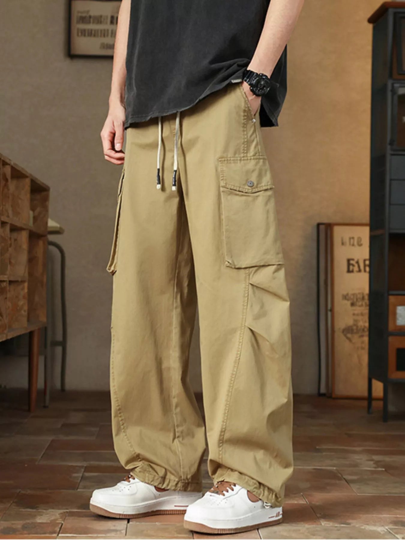 Men's Plus Size Casual Loose Fit Cargo Pants - PBNJ FASHIONS