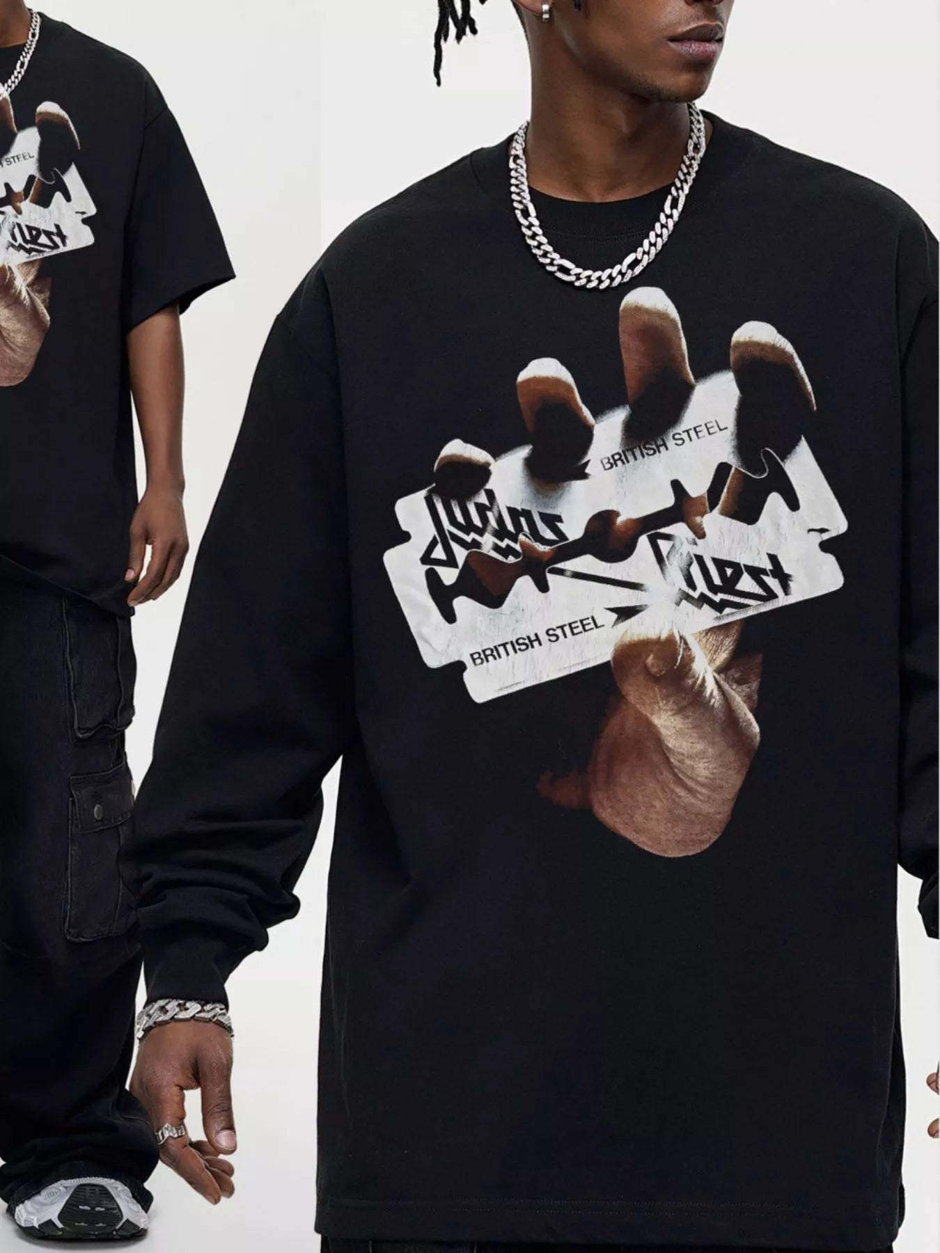 Men's Graphic Long Sleeve T-Shirt - PBNJ FASHIONS