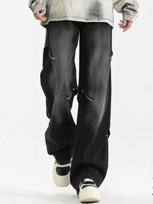 Men's Full Size Wide Leg Gradient Jeans Plus Size - PBNJ FASHIONS