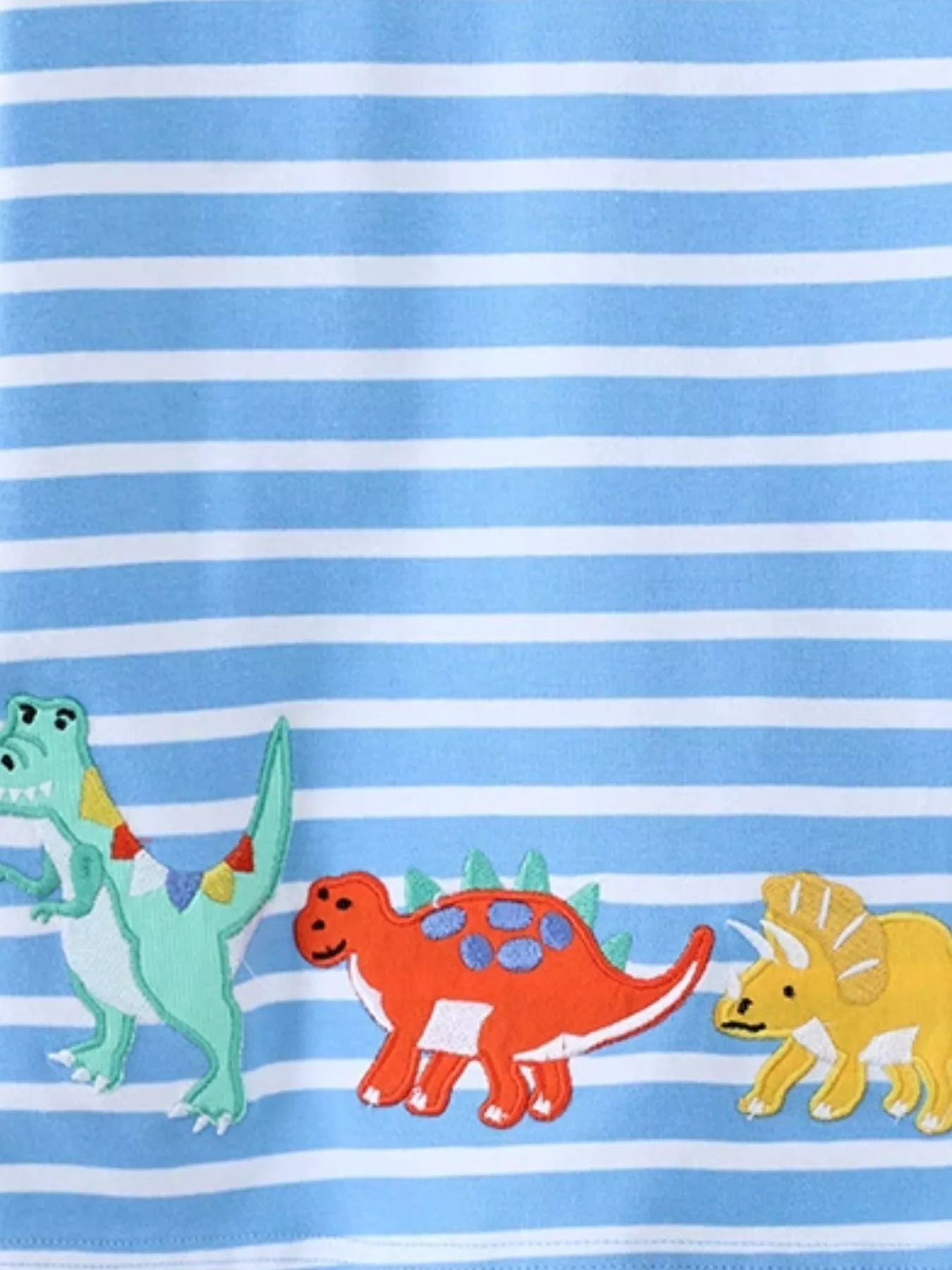 Children's Dinosaur Striped Long Sleeve T-Shirt - PBNJ FASHIONS