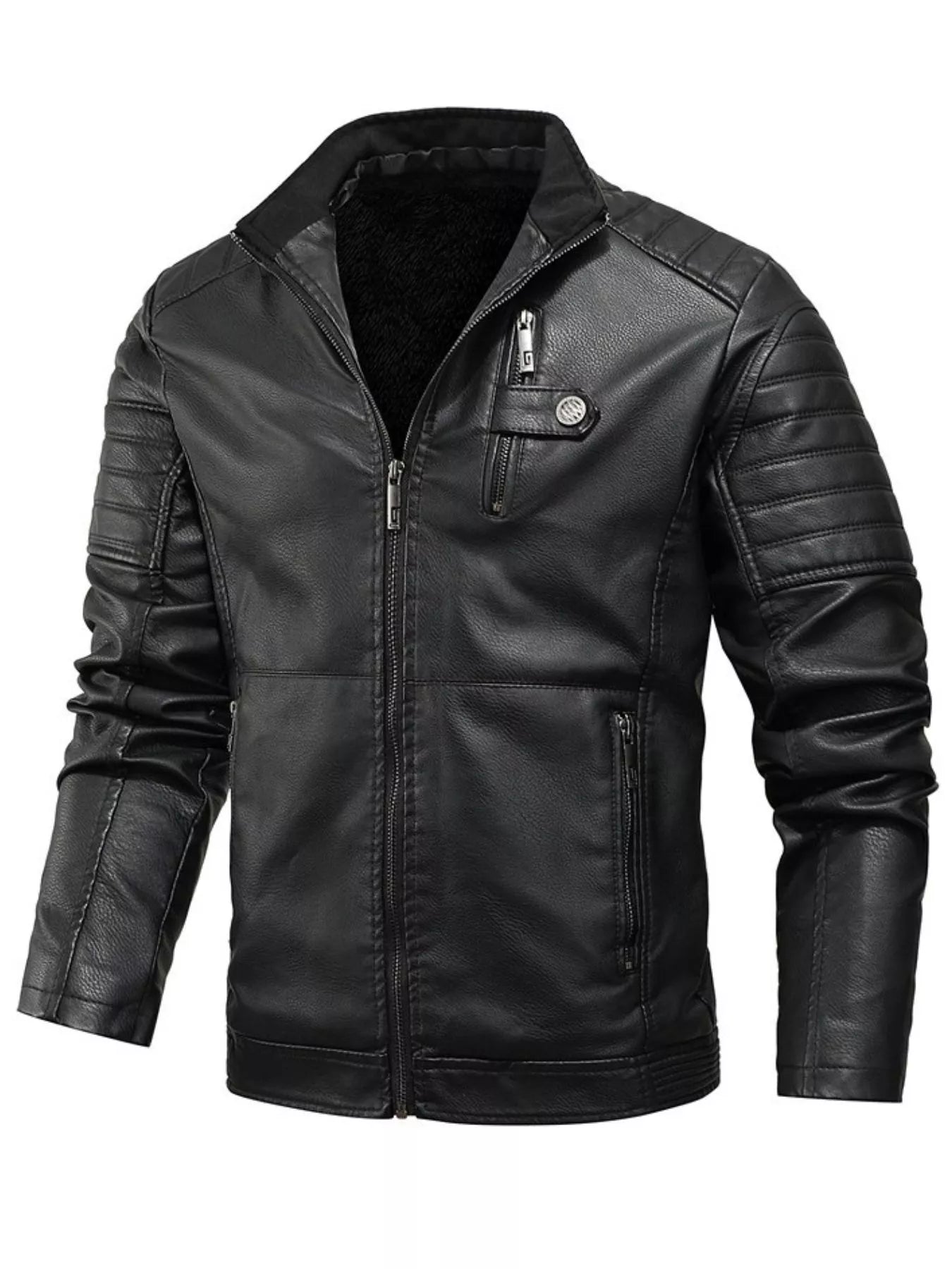 Men's Plus Size Zip Up Fleece Lined Jacket - PBNJ FASHIONS