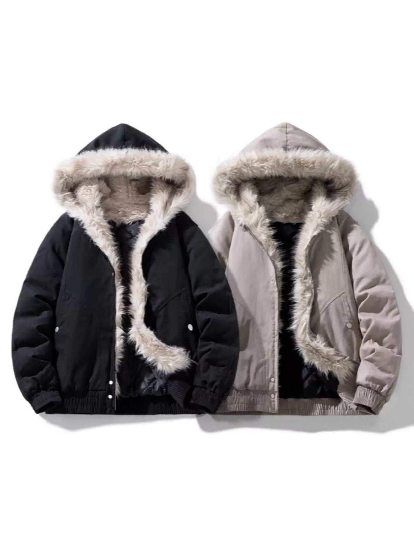 Men's Plus Size Zip Up Hooded Winter Coat - PBNJ FASHIONS