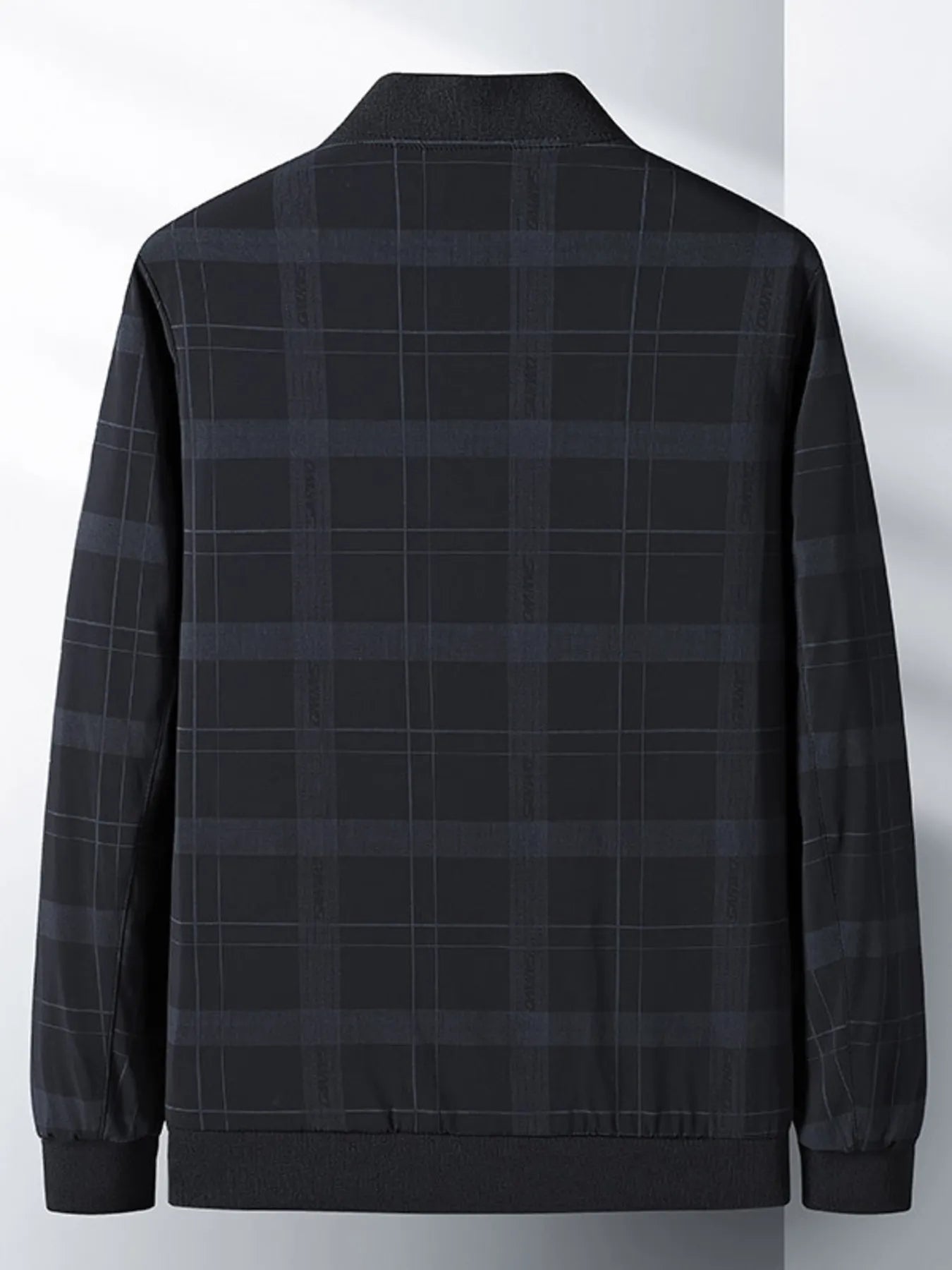 Men's Plus Size Plaid Lightweight Bomber Jacket - PBNJ FASHIONS