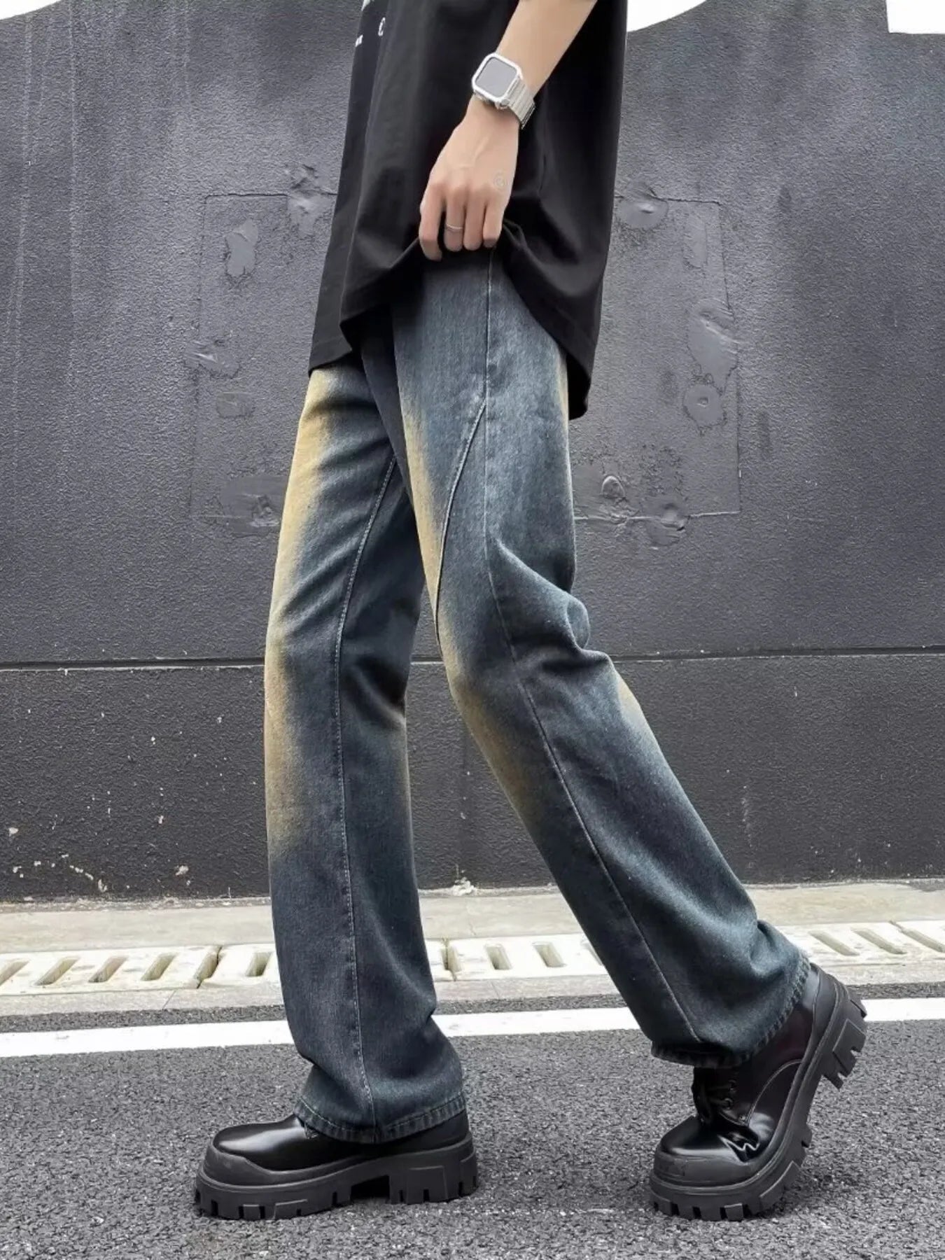 Men's Plus Size Wash Straight Leg Jeans - PBNJ FASHIONS