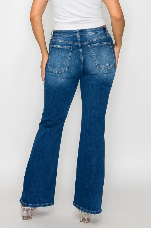 bytos Full Size High Rise Bootcut Jeans with Pockets - PBNJ FASHIONS