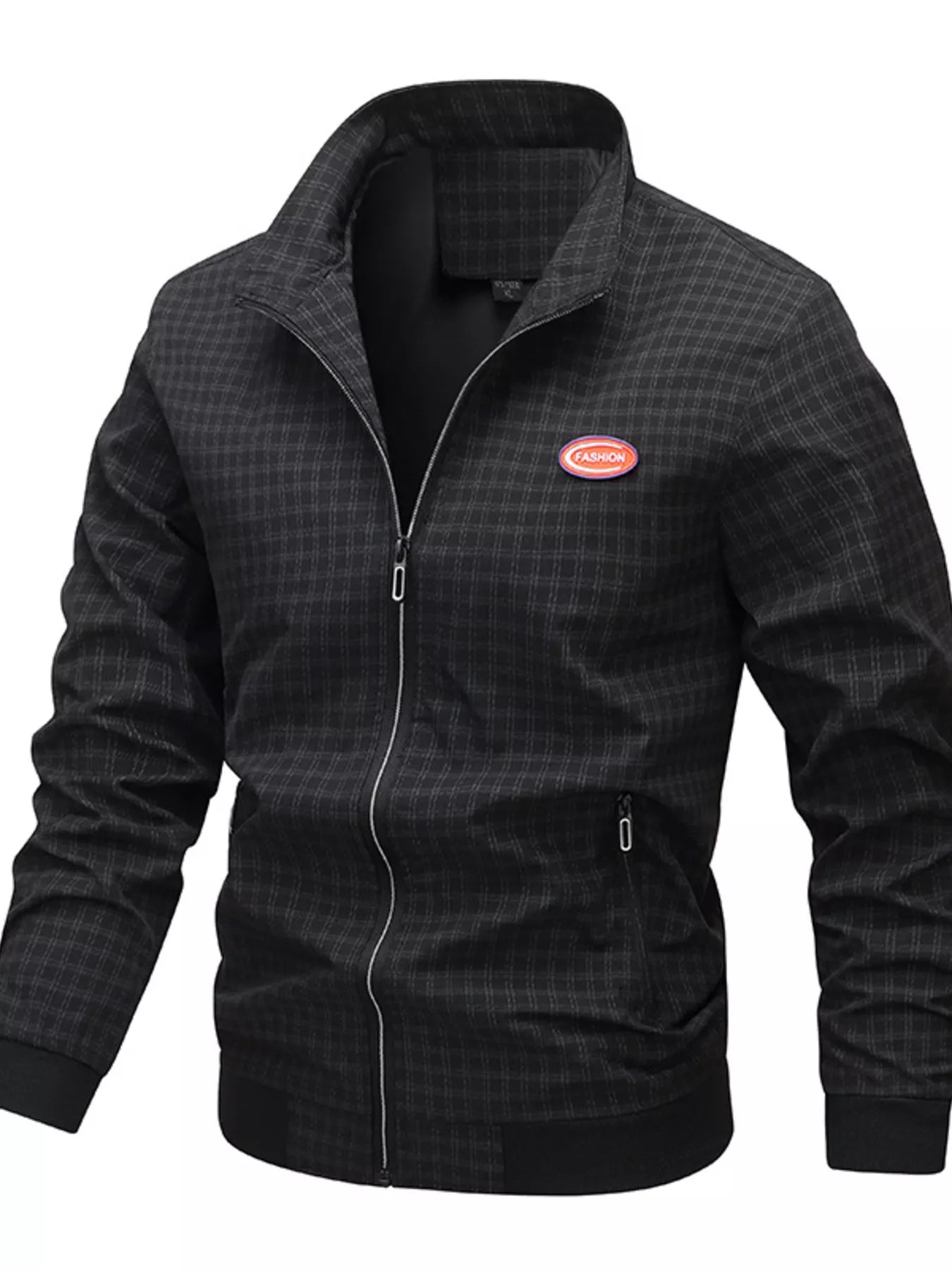 Men's Plus Size Plaid Lightweight Zip - Up Jacket - PBNJ FASHIONS
