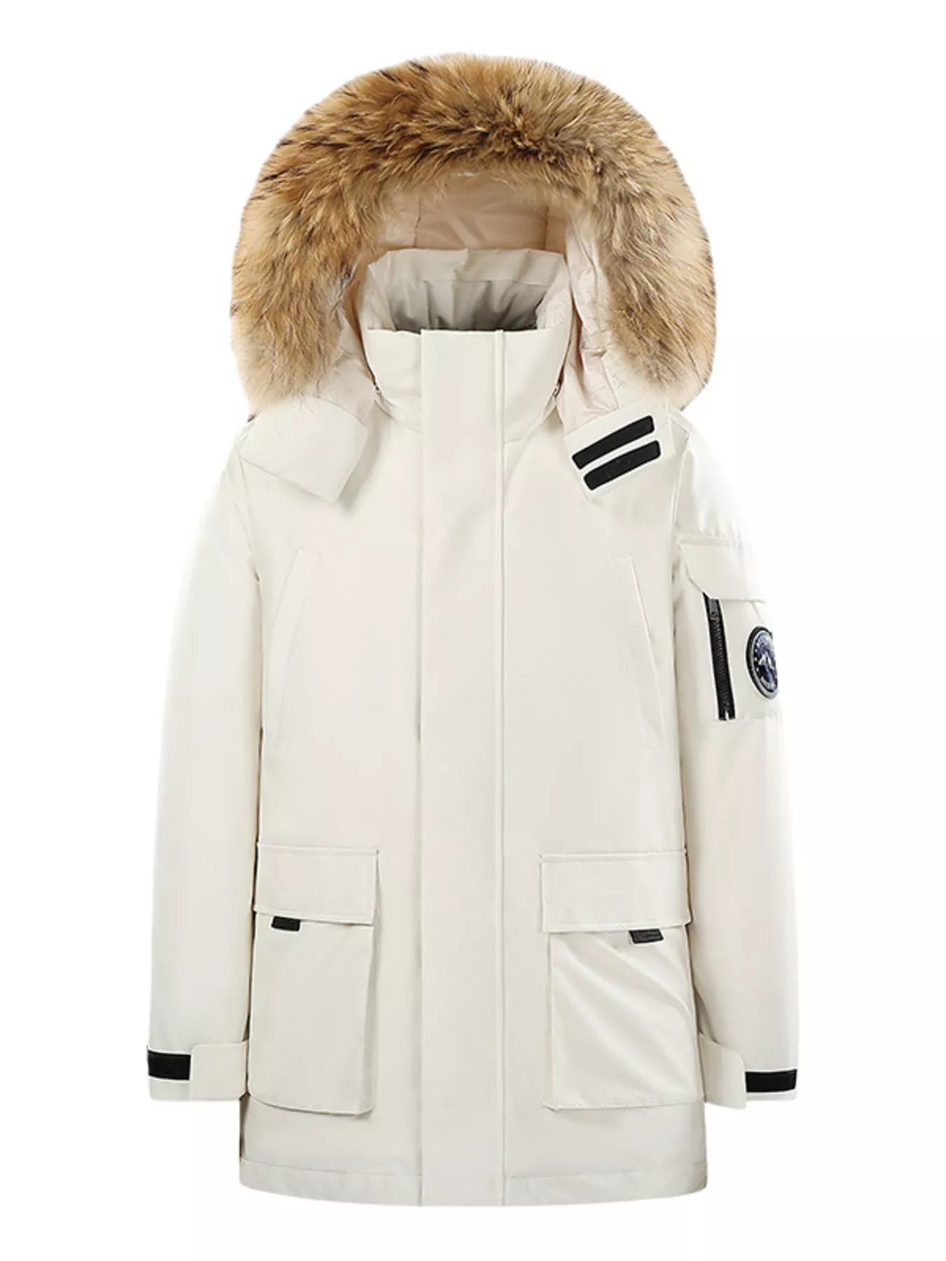 Men's Full Size Fur Hooded Zip Up Parka Coat Plus Size - PBNJ FASHIONS