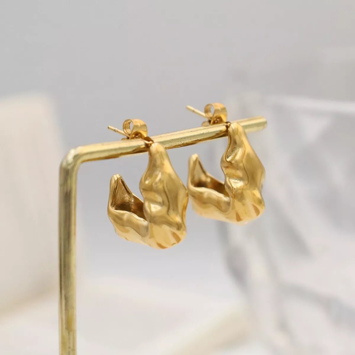 18K Gold - Plated Stud Earrings - PBNJ FASHIONS