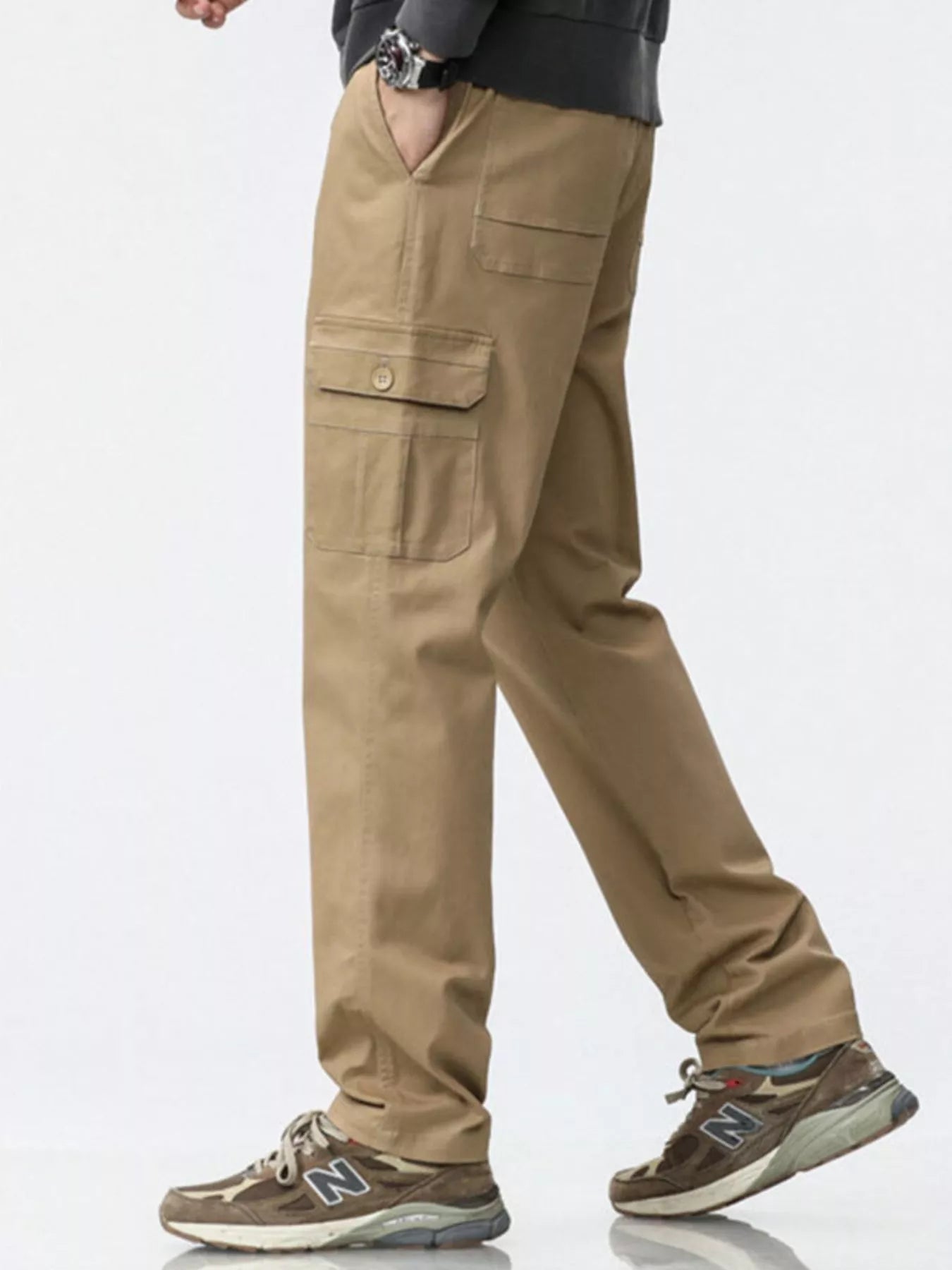 Men's Plus Size Relaxed Fit Cargo Pants - PBNJ FASHIONS