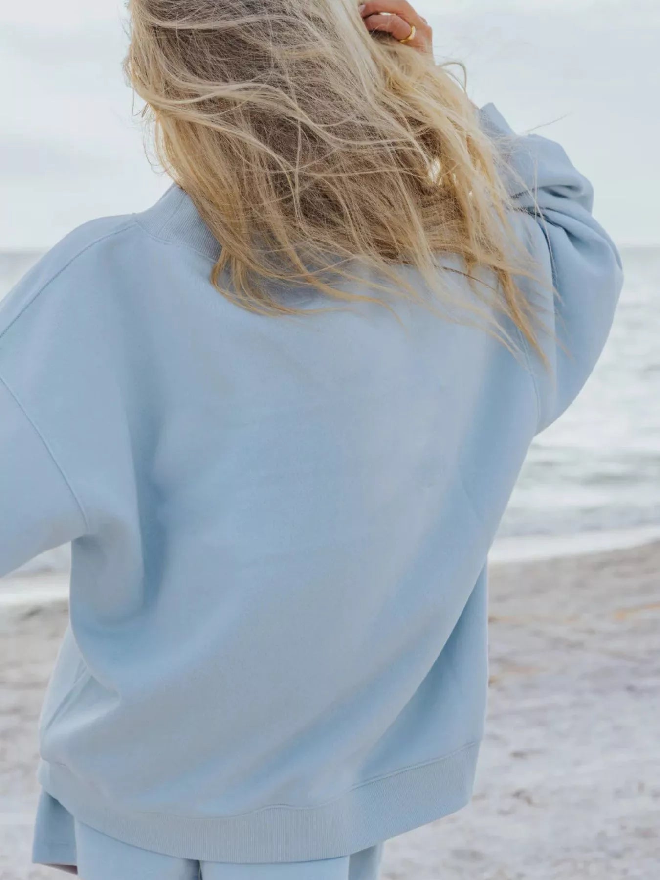Relaxed Fit Round Neck Sweatshirt and Shorts Set - PBNJ FASHIONS
