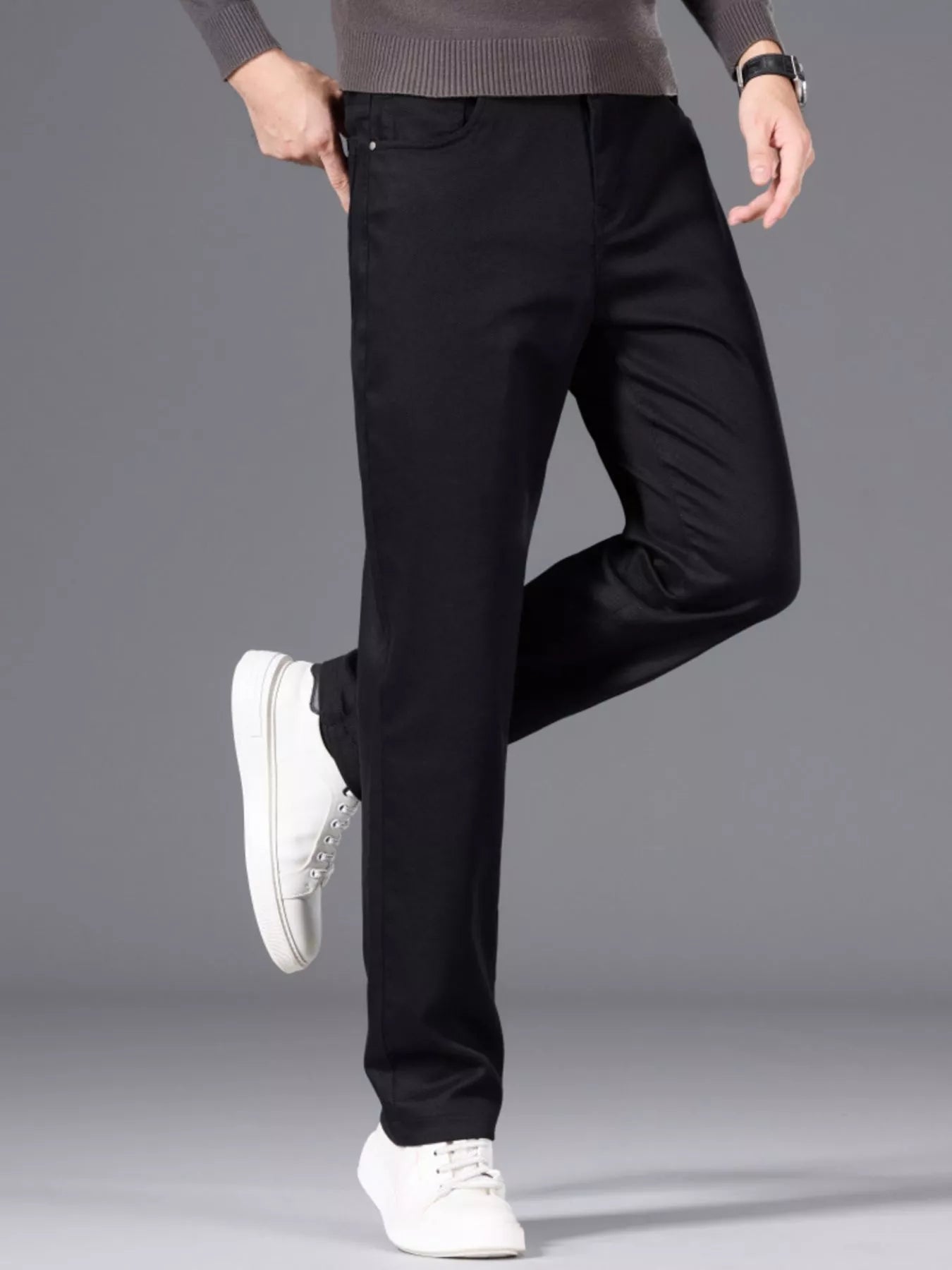 Men's Classic Straight - Leg Comfort Pants - PBNJ FASHIONS