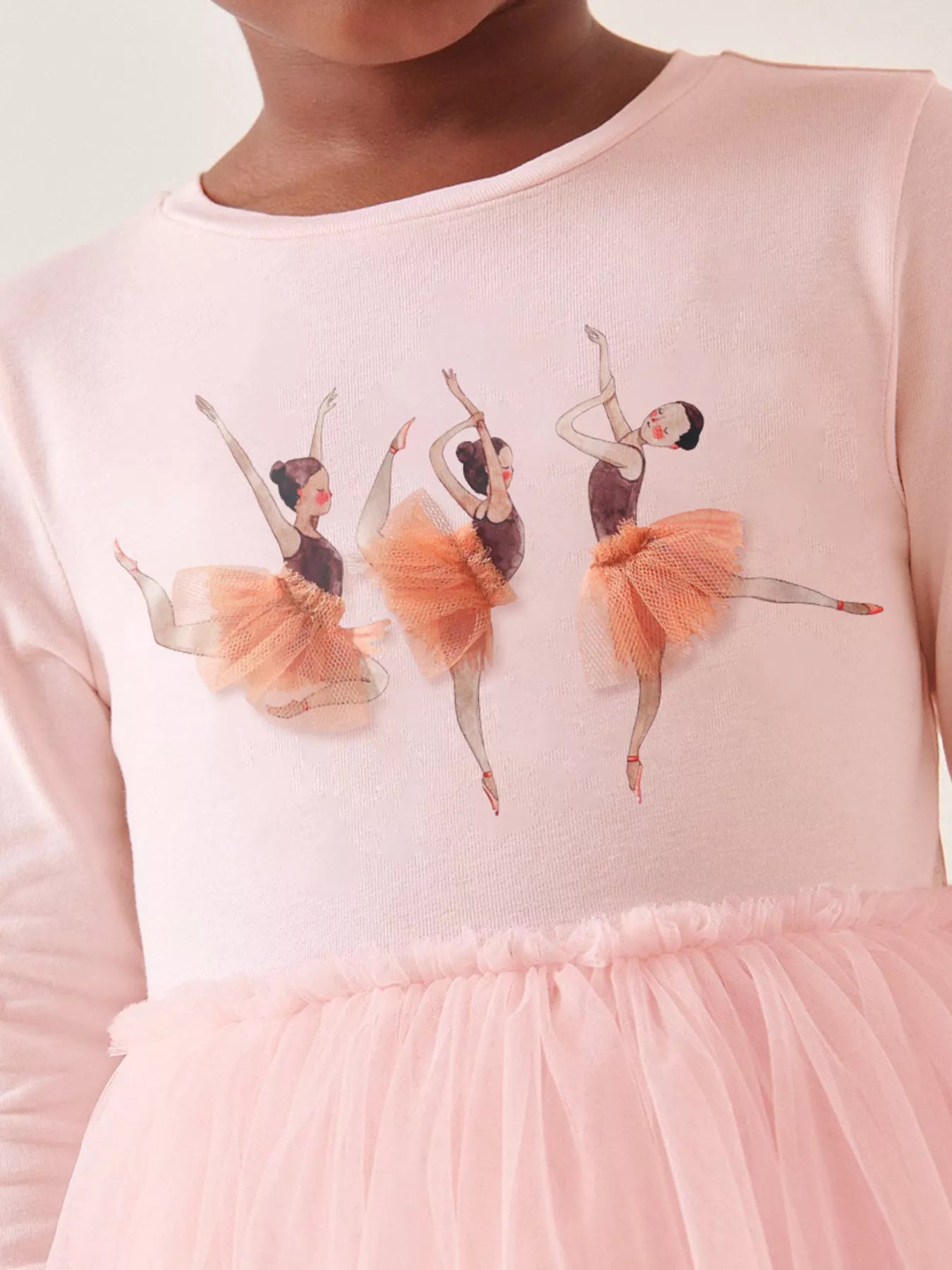 Children's Ballerina Long Sleeve Tulle Dress - PBNJ FASHIONS