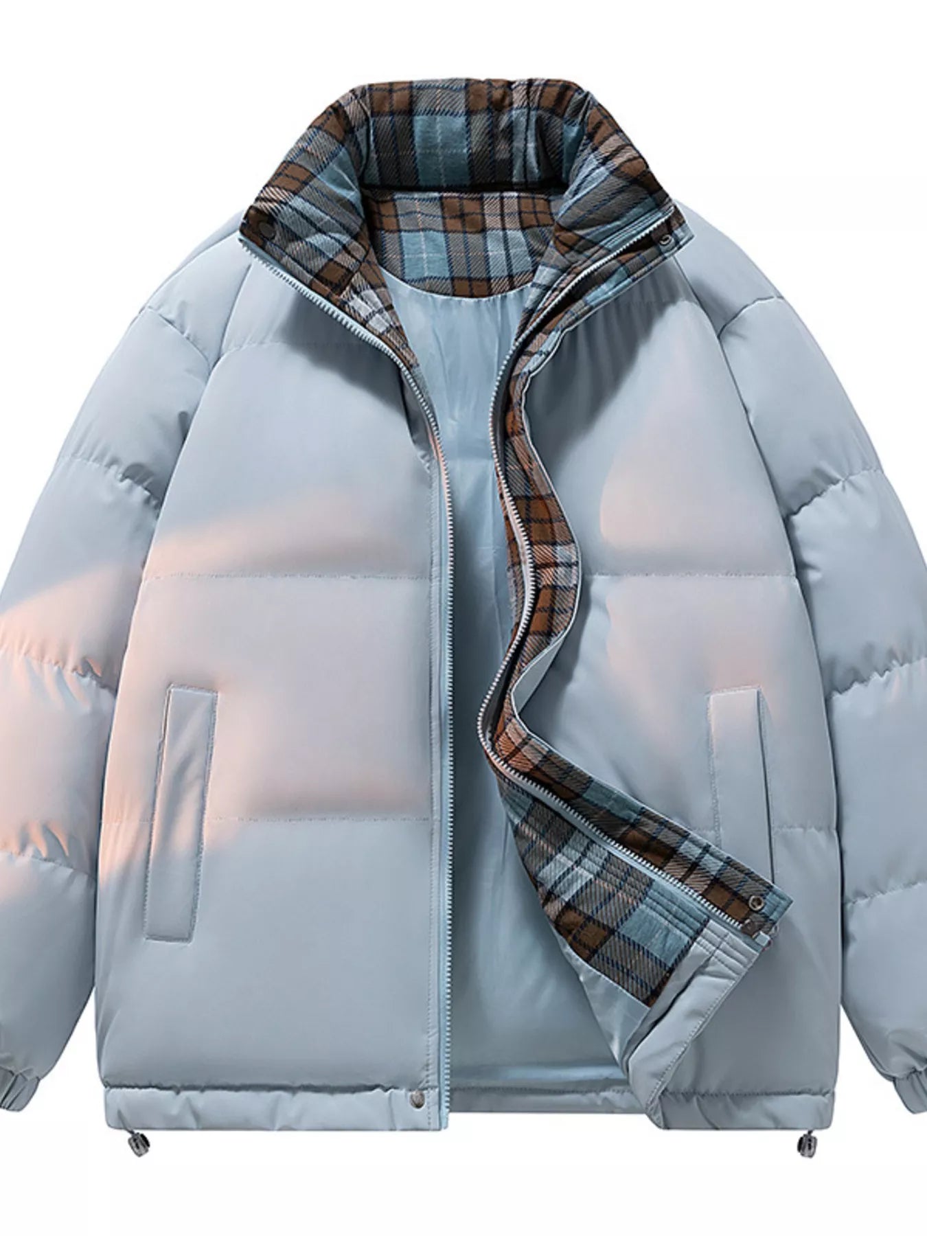 Men's Full Size Zip Up Padded Winter Coat Plus Size - PBNJ FASHIONS