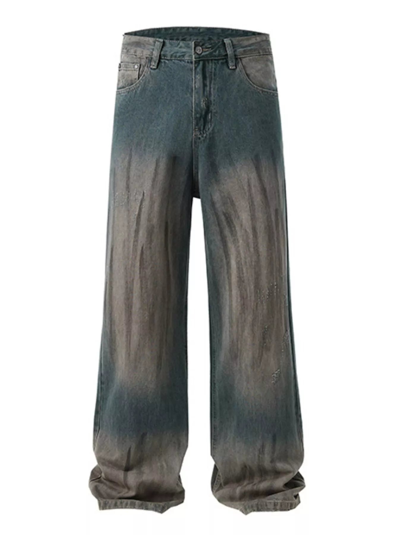 Men's Gradient Wash Wide Leg Jeans - PBNJ FASHIONS
