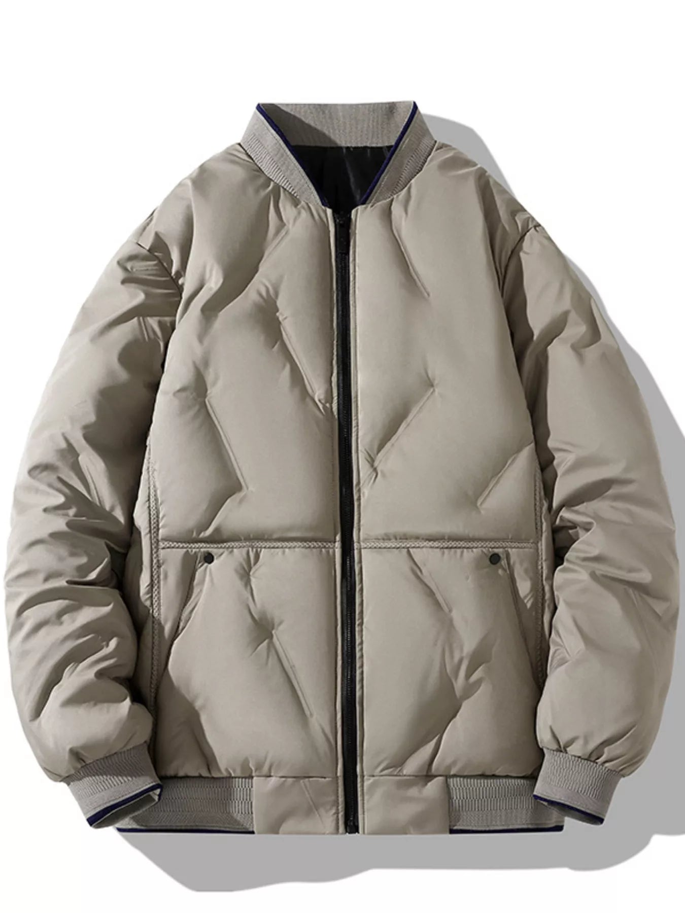 Men's Plus Size Padded Zip Up Bomber Jacket - PBNJ FASHIONS