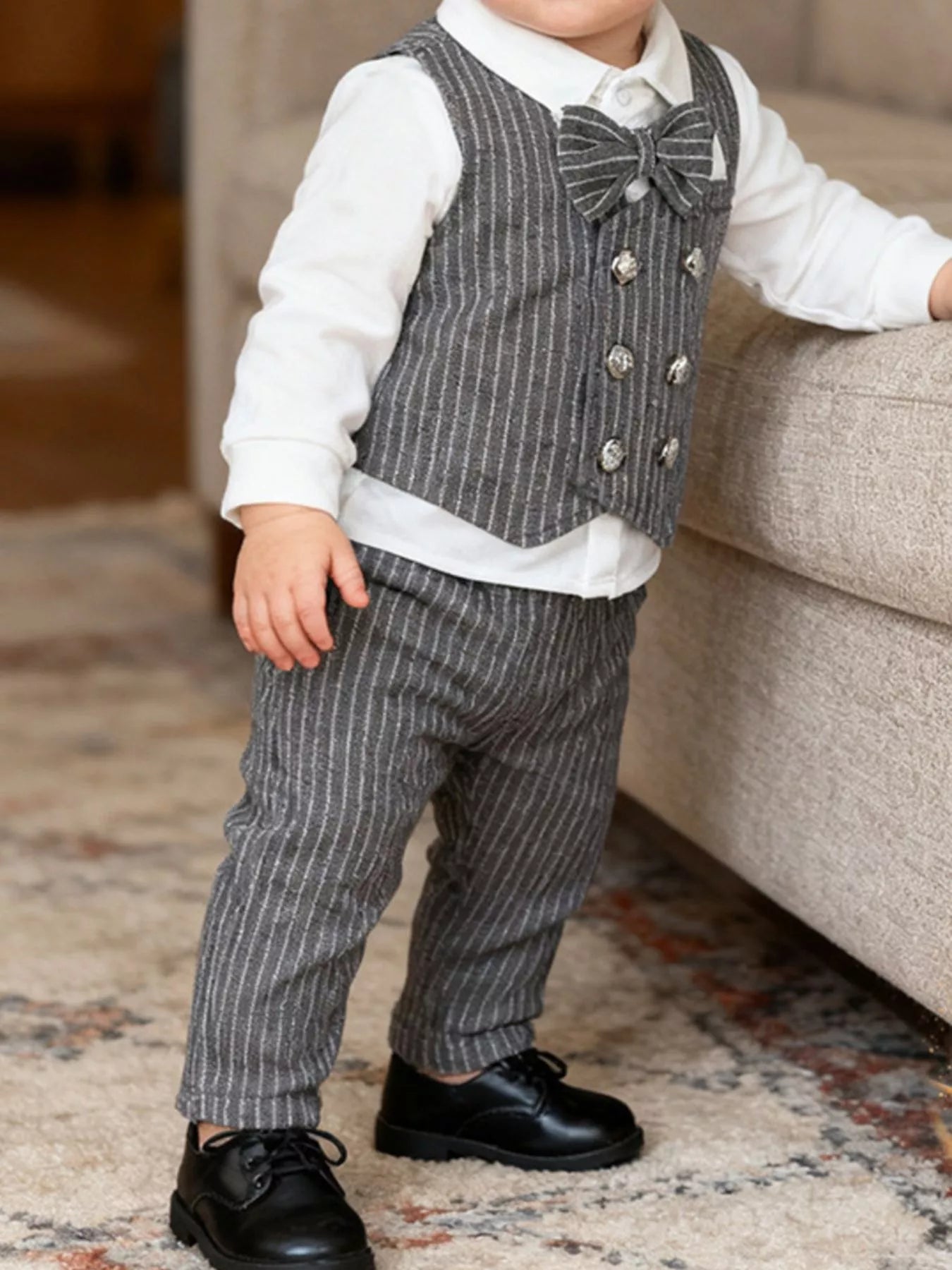 Children's Striped Vest and Pants Suit Set - PBNJ FASHIONS