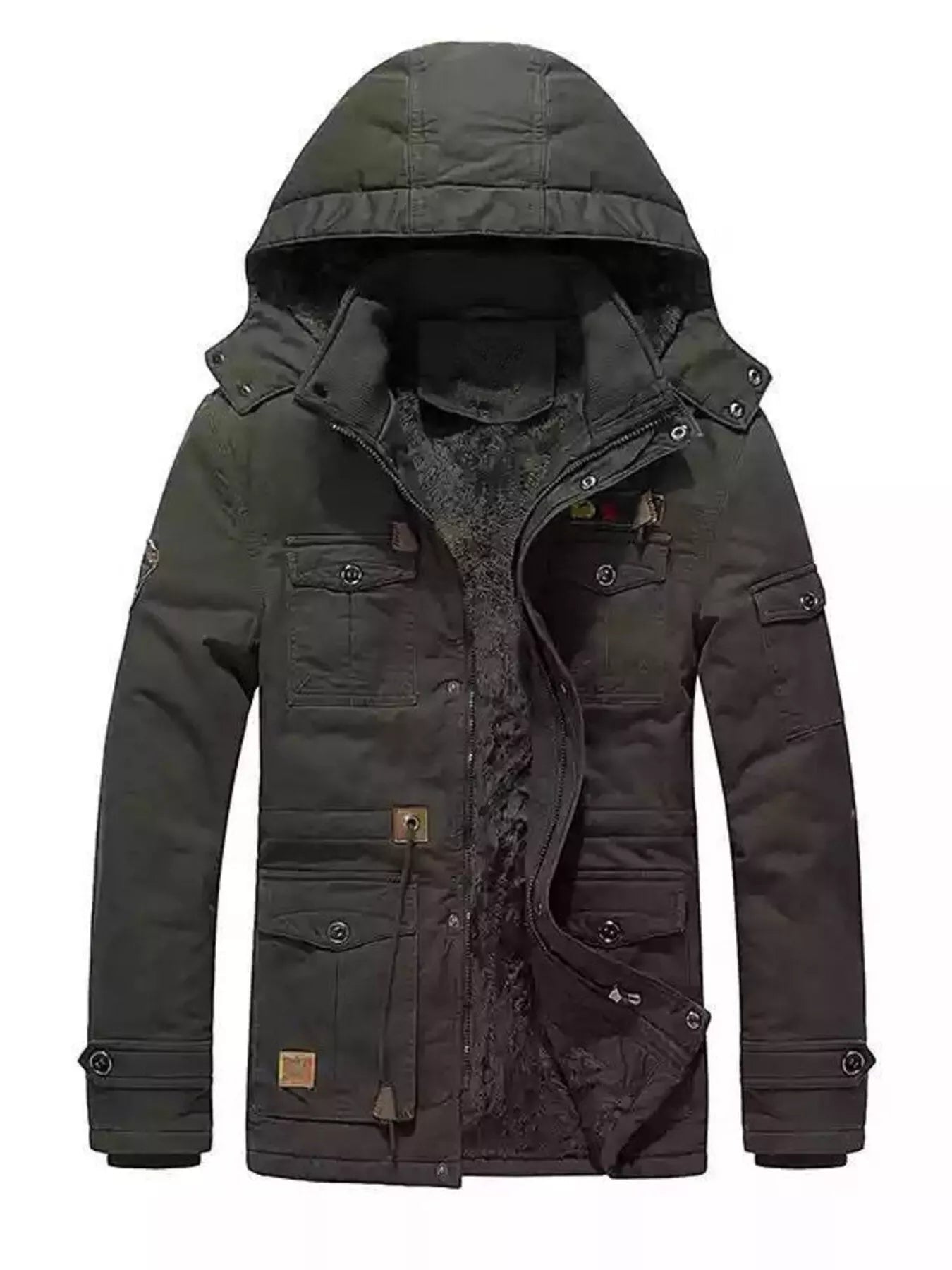 Men's Full Size Warm Hooded Parka Coat Plus Size - PBNJ FASHIONS