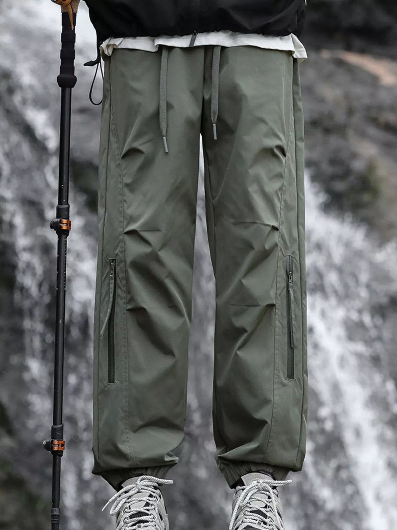 Men's Plus Size Cargo Pants with Zipper Pockets - PBNJ FASHIONS