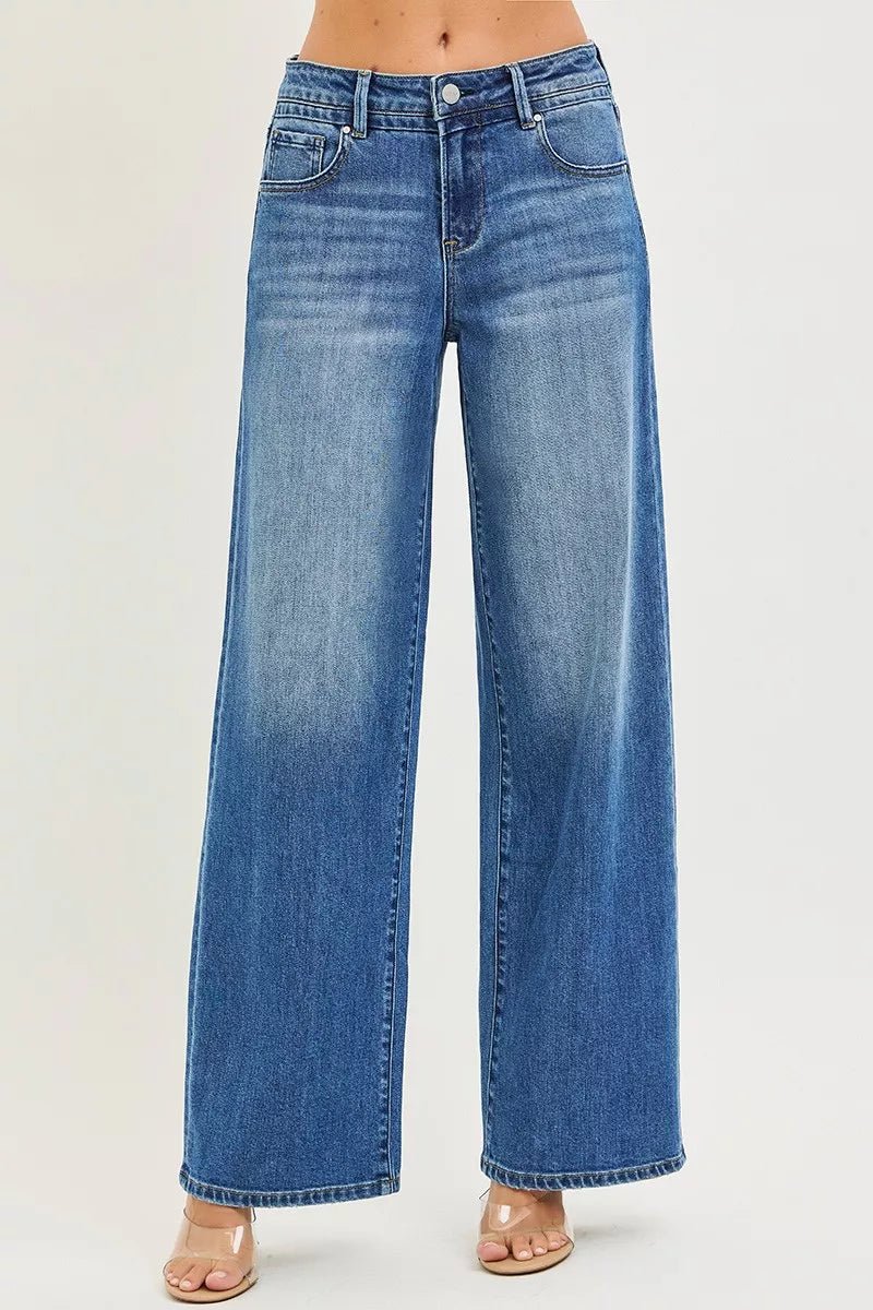 RISEN Slouchy Baggy Jeans with Pockets - PBNJ FASHIONS