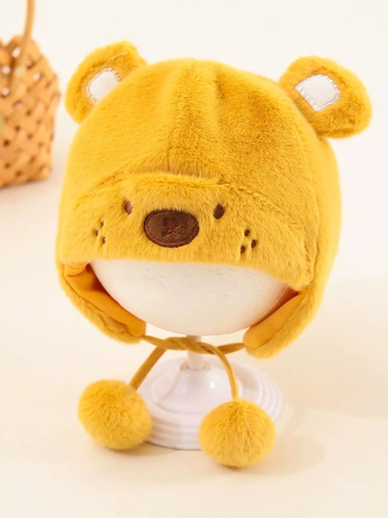 Children's Cute Bear Ear Plush Hat - PBNJ FASHIONS