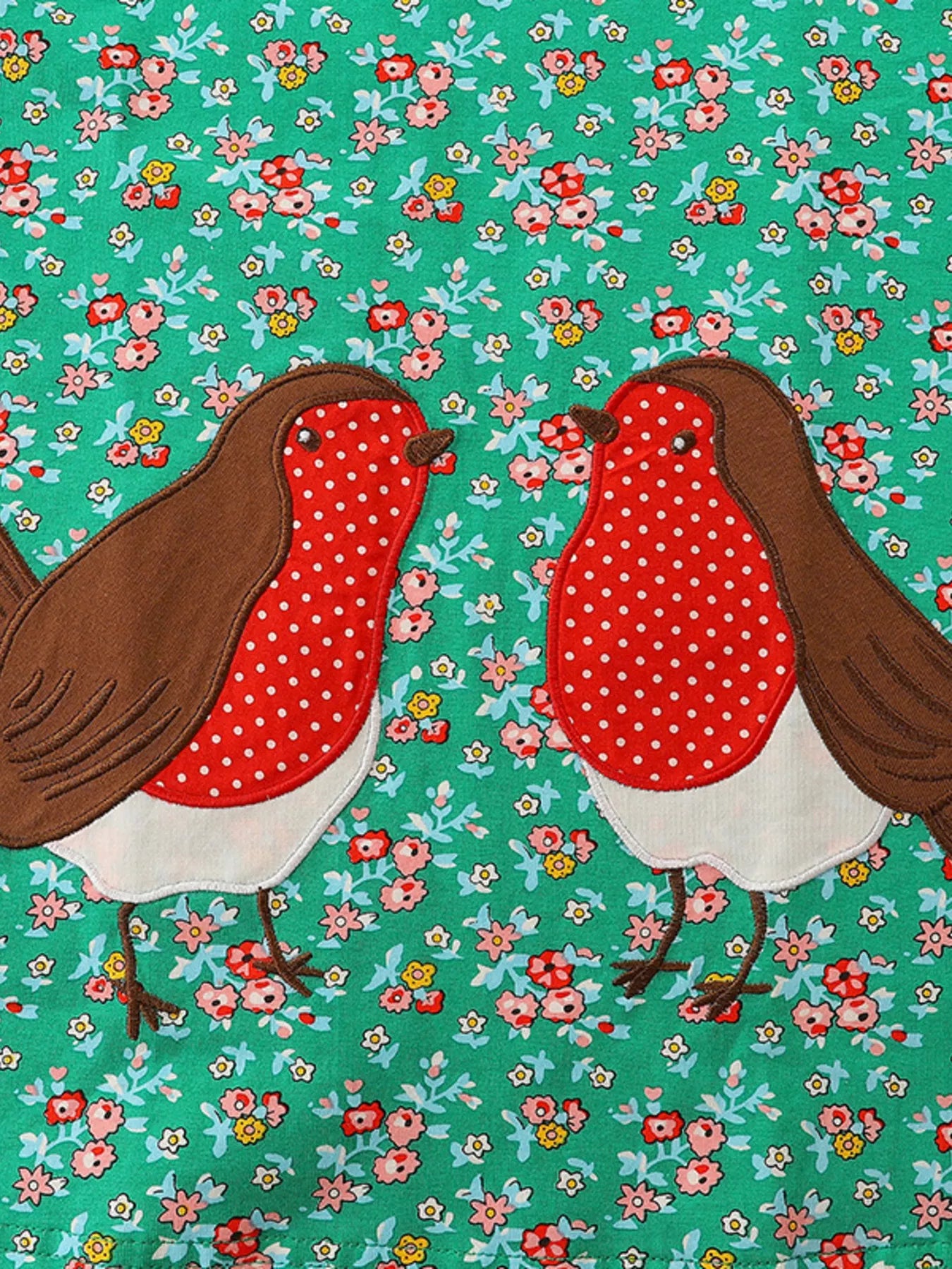 Children's Floral Print Bird Long Sleeve Dress - PBNJ FASHIONS