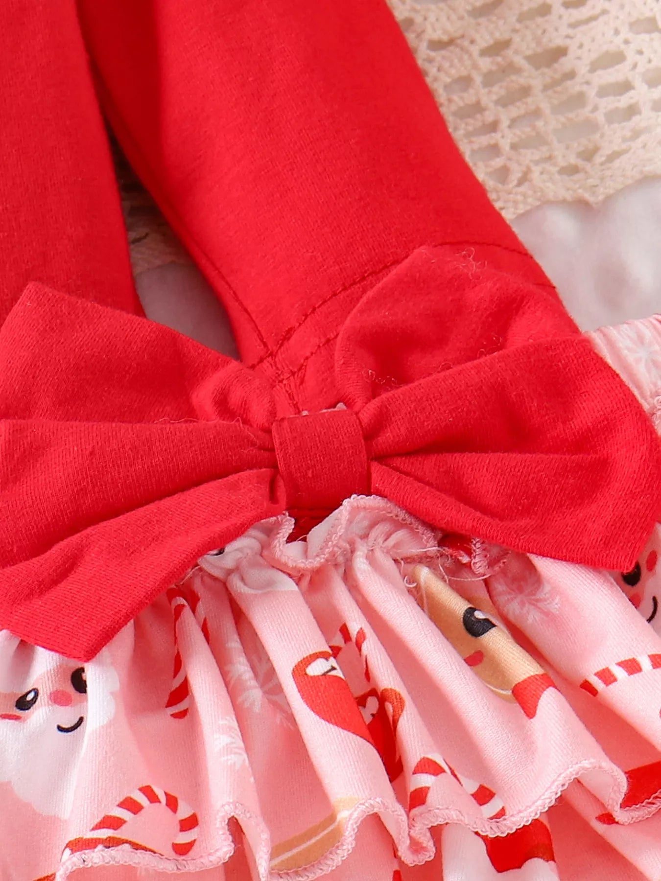 Children's Christmas Ruffled Long Sleeve Top and Skirt Set with Headband - PBNJ FASHIONS