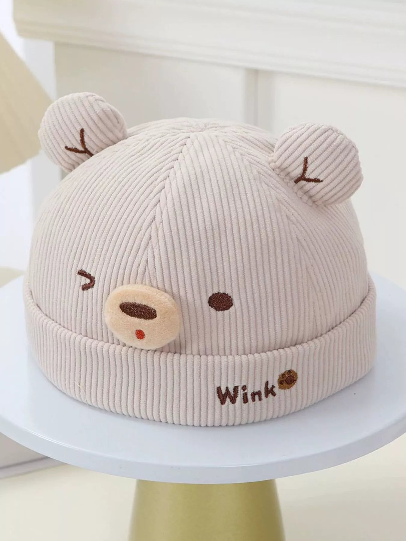 Children's Bear Ear Corduroy Hat - PBNJ FASHIONS