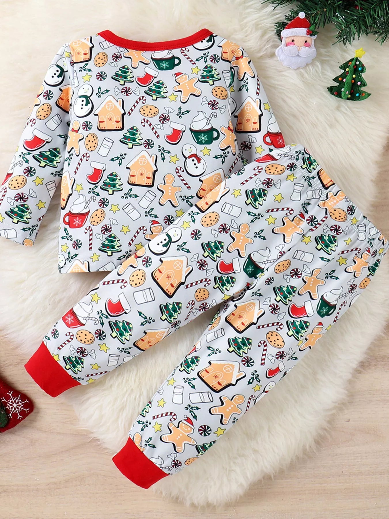Children's Christmas Print Top and Pants Set - PBNJ FASHIONS