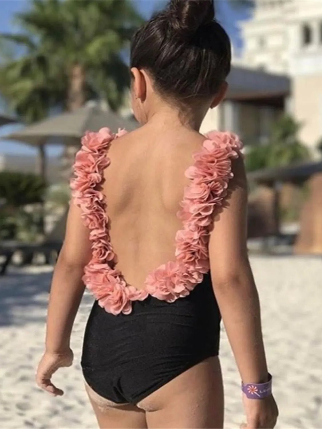 Backless Petal Strap Parent - Child Swimsuit - PBNJ FASHIONS
