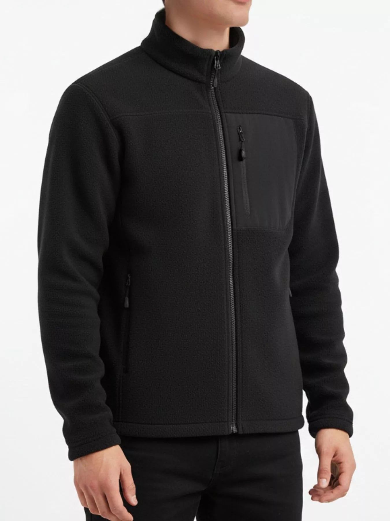 Men's Plus Size Zip Up Long Sleeve Jacket - PBNJ FASHIONS