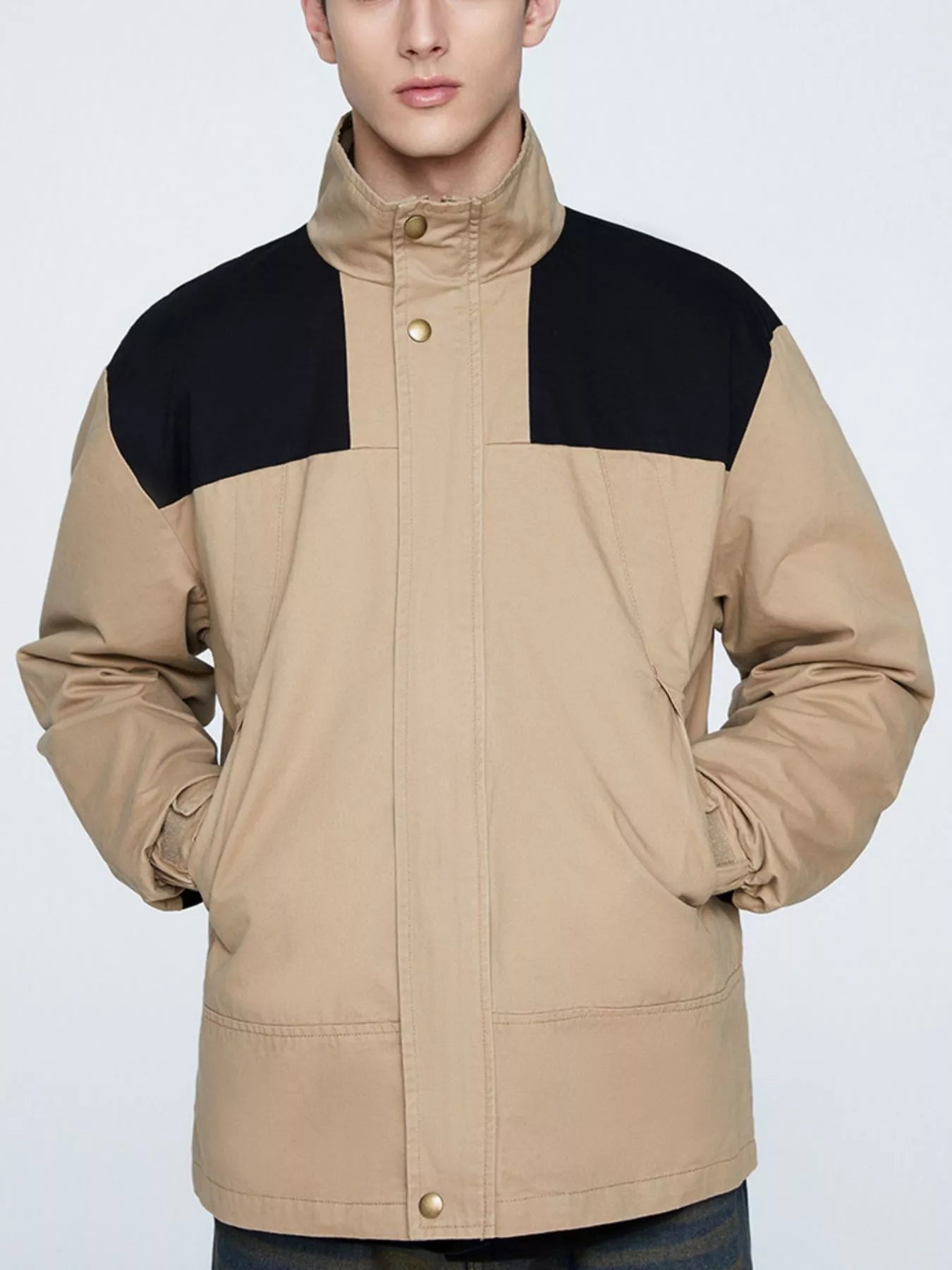 Men's Plus Size Two - Tone Windproof Jacket - PBNJ FASHIONS
