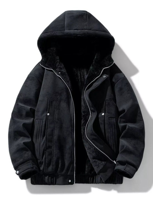 Men's Plus Size Hooded Fleece Lined Winter Jacket - PBNJ FASHIONS