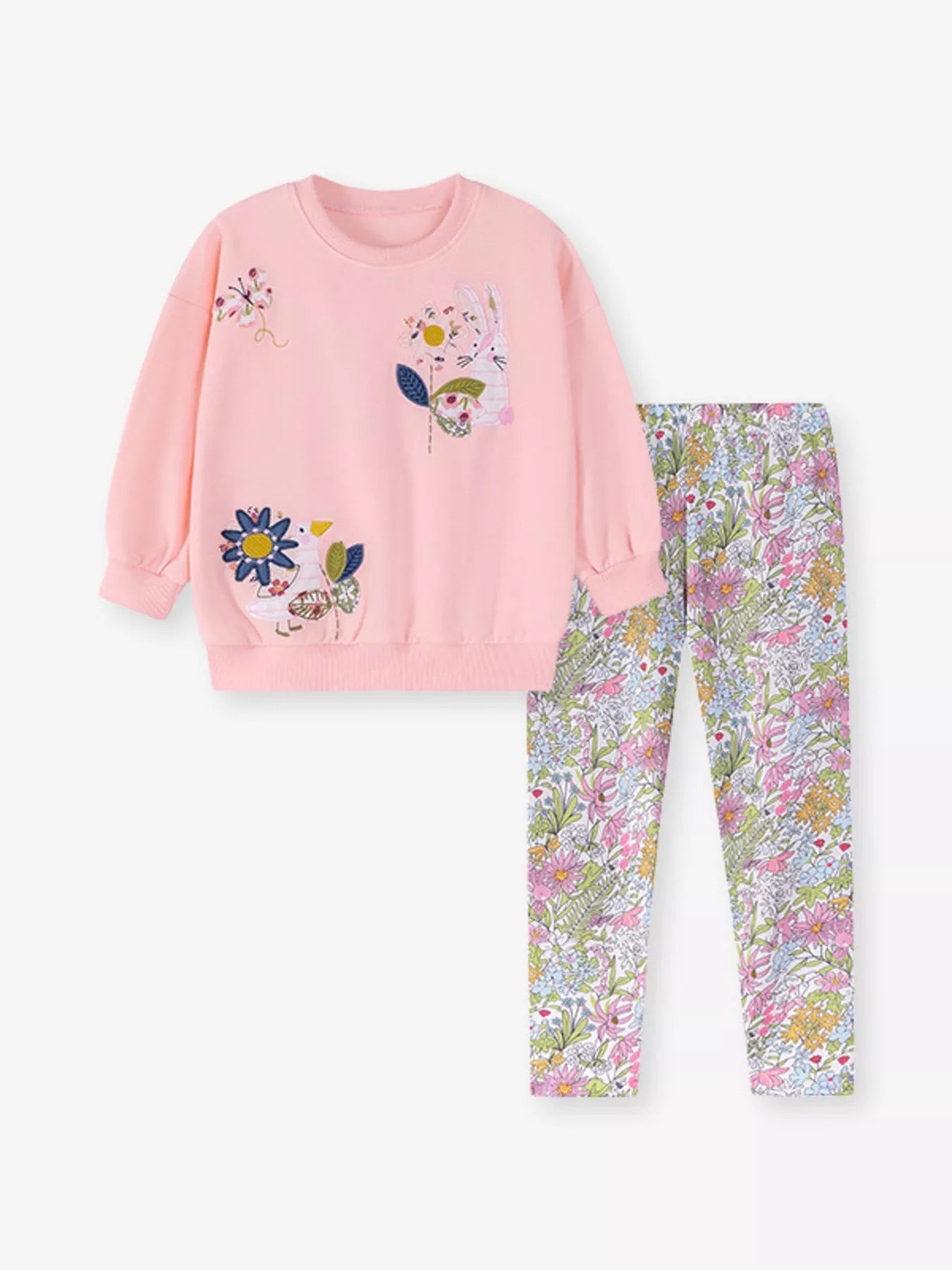 Children's Floral Sweatshirt & Leggings Set - PBNJ FASHIONS