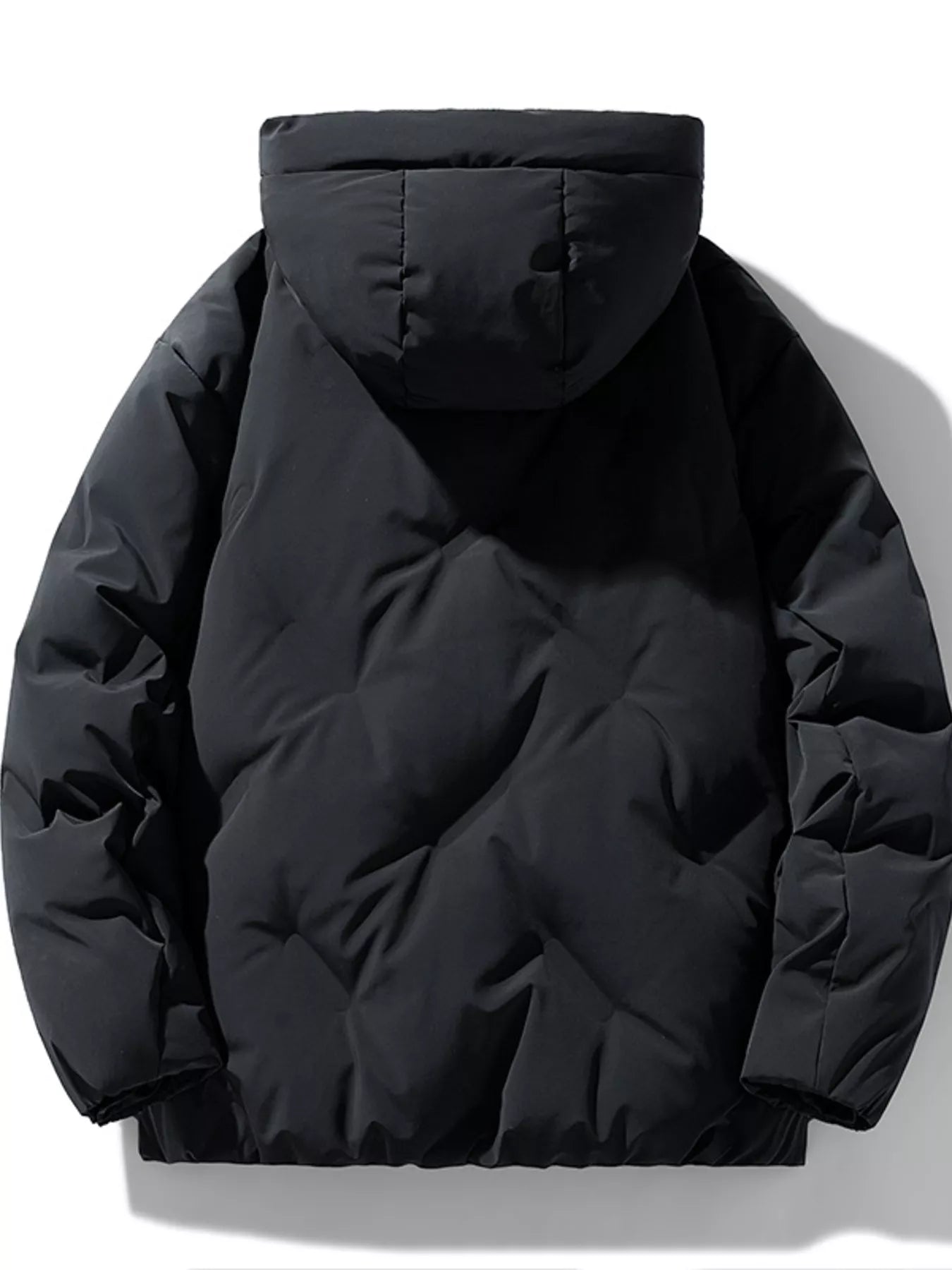 Men's Full Size Snap Down Hooded Padded Winter Jacket Plus Size - PBNJ FASHIONS