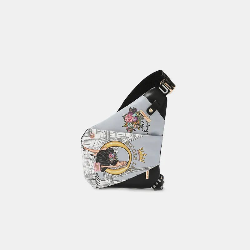 Nicole Lee USA Vegan Leather Leopard & Lip Pattern Crossbody Bag - PBNJ FASHIONS
