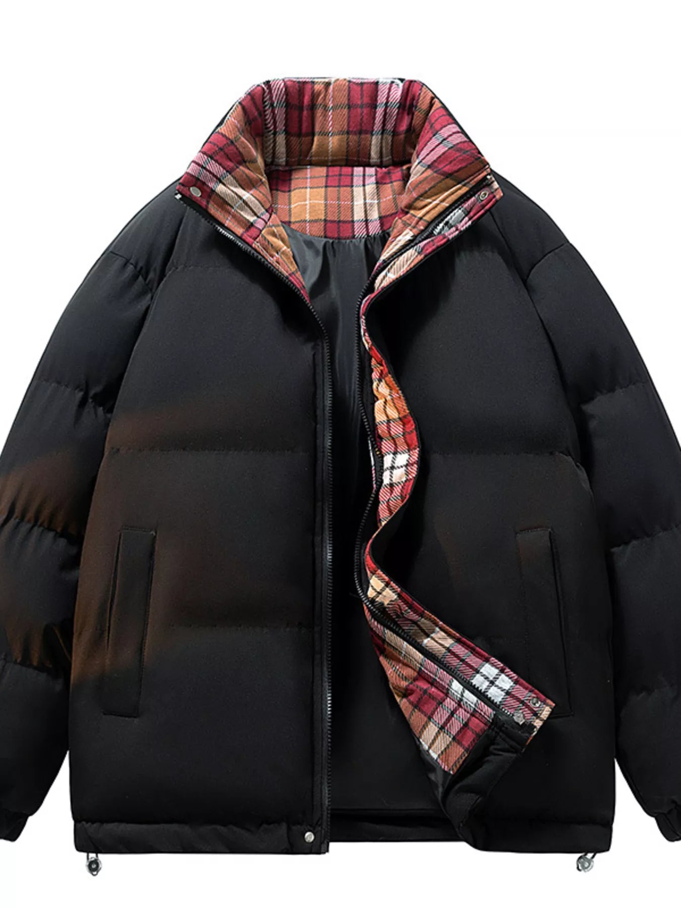 Men's Full Size Zip Up Padded Winter Coat Plus Size - PBNJ FASHIONS
